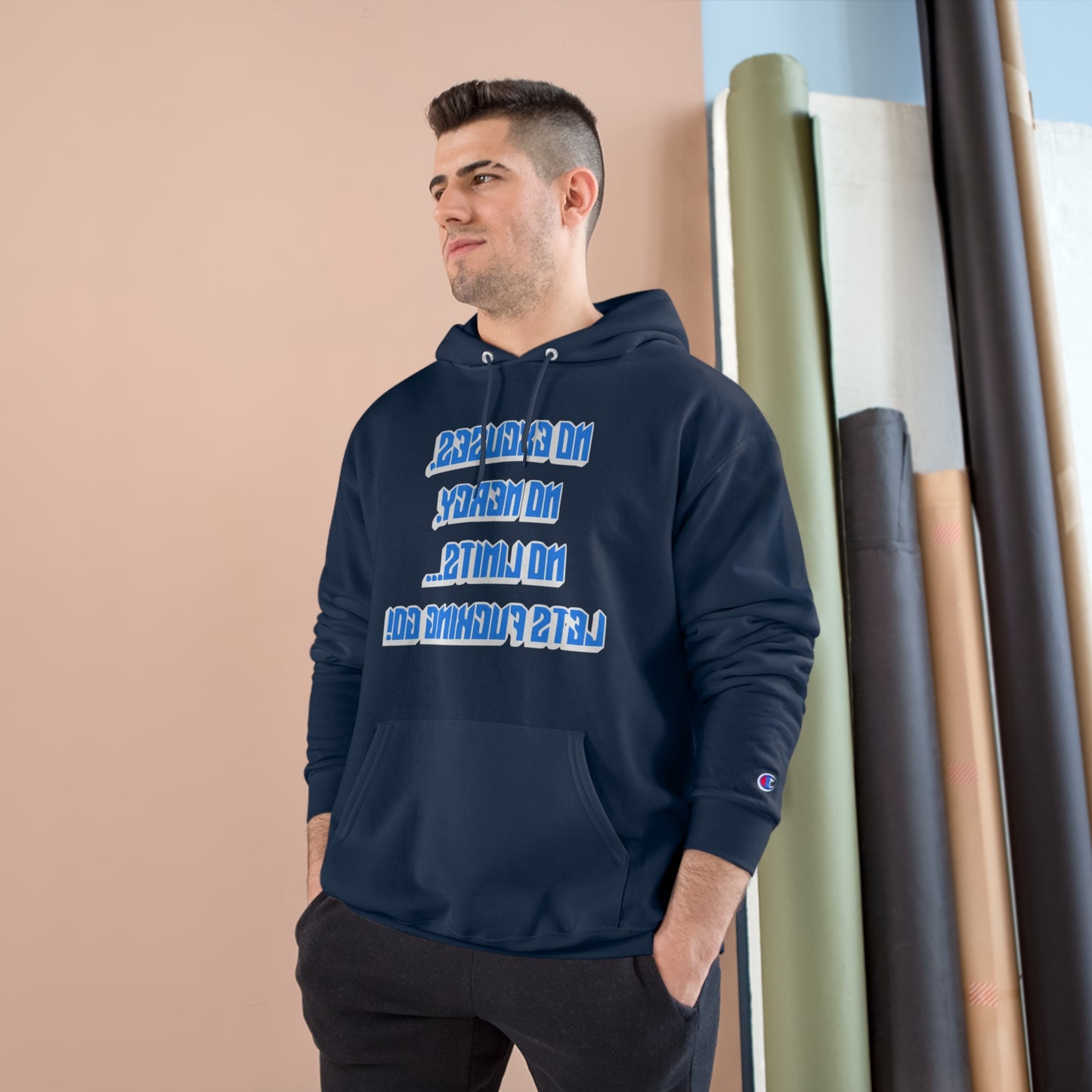 Motivational Champion Hoodie - No Excuses, No Mercy, No Limits!