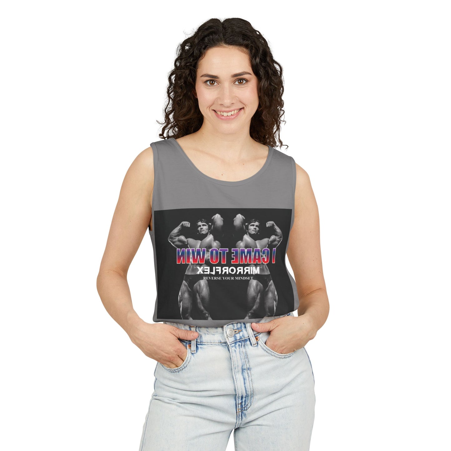 Unisex Garment-Dyed Tank Top - 'I Came to Win' Motivational Gym Wear