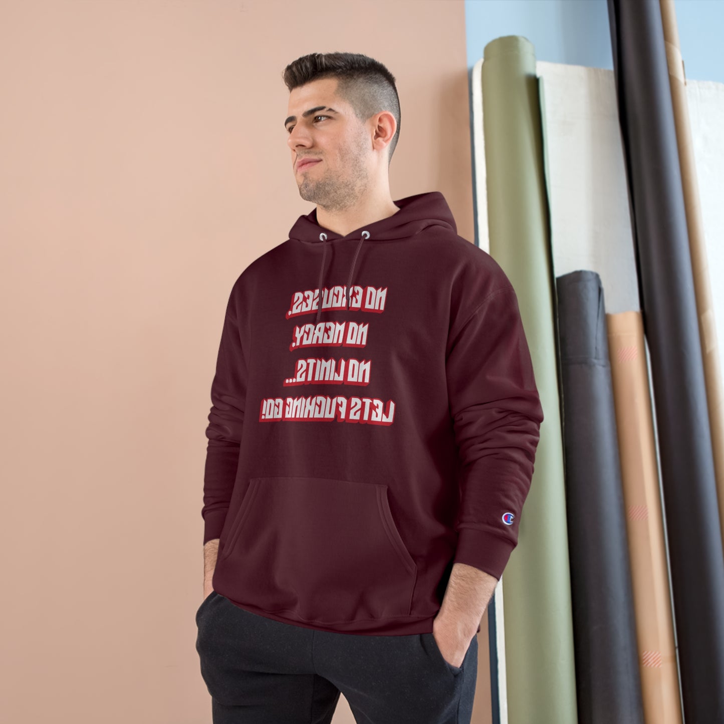 Motivational Champion Hoodie - No Excuses, No Mercy, No Limits!