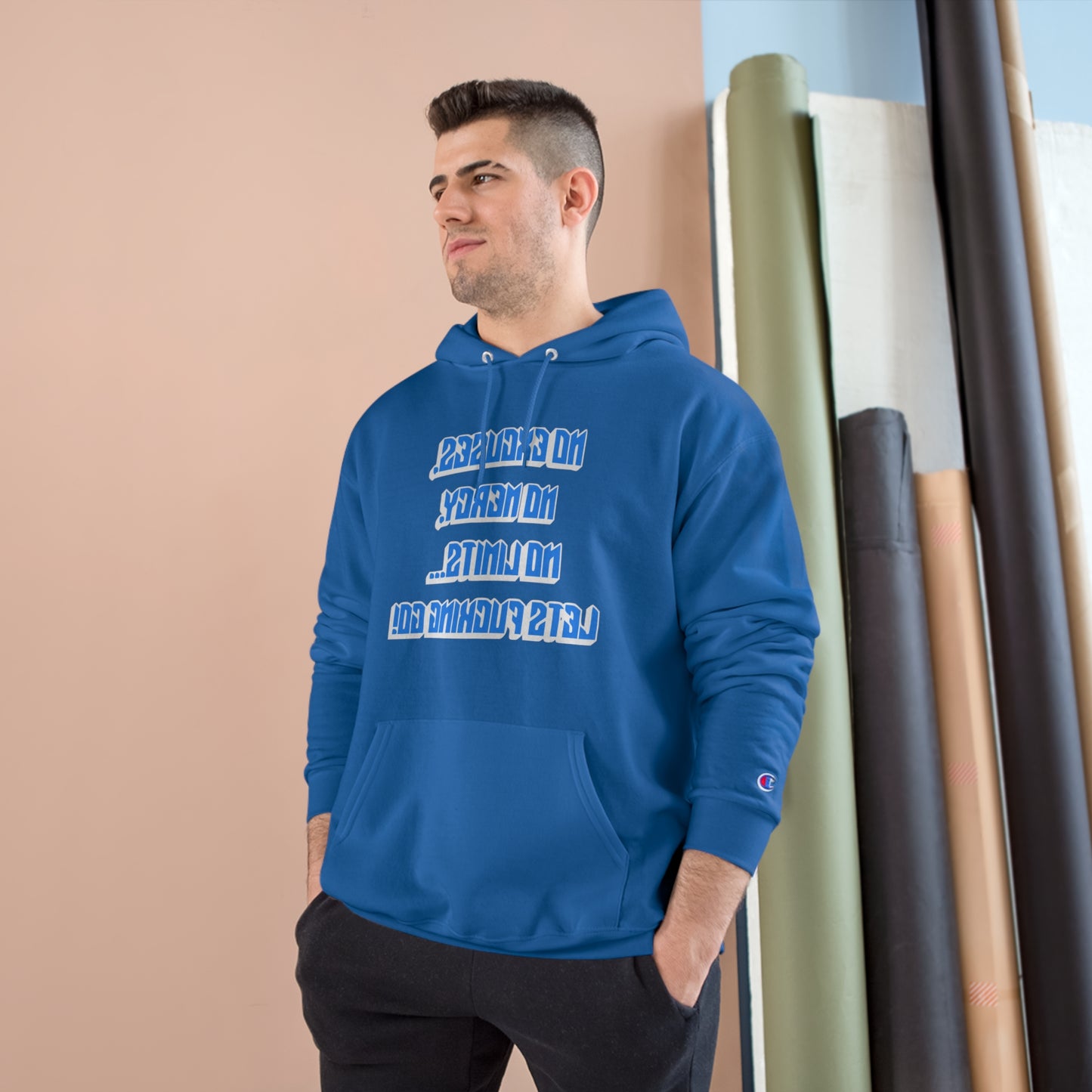 Motivational Champion Hoodie - No Excuses, No Mercy, No Limits!