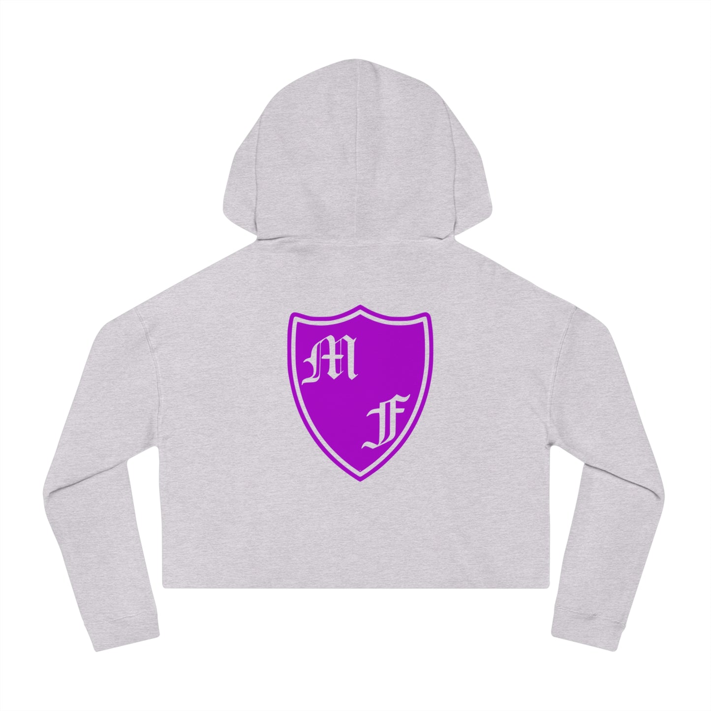 Empowering Women's Cropped Hooded Sweatshirt - Mirrorflex Gym Design