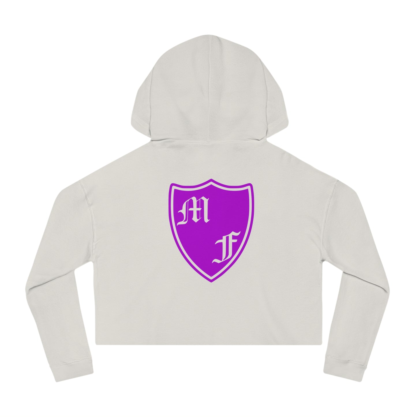 Empowering Women's Cropped Hooded Sweatshirt - Mirrorflex Gym Design