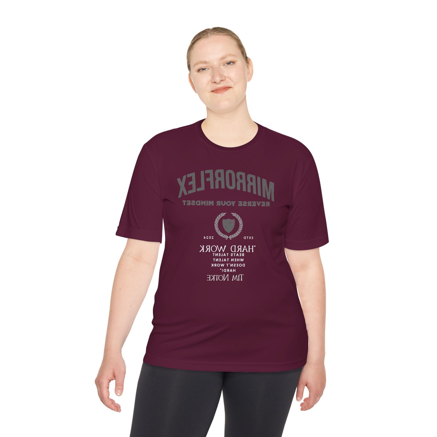 Motivational Unisex Moisture Wicking Tee - 'Reverse Your Mindset' Fitness Shirt