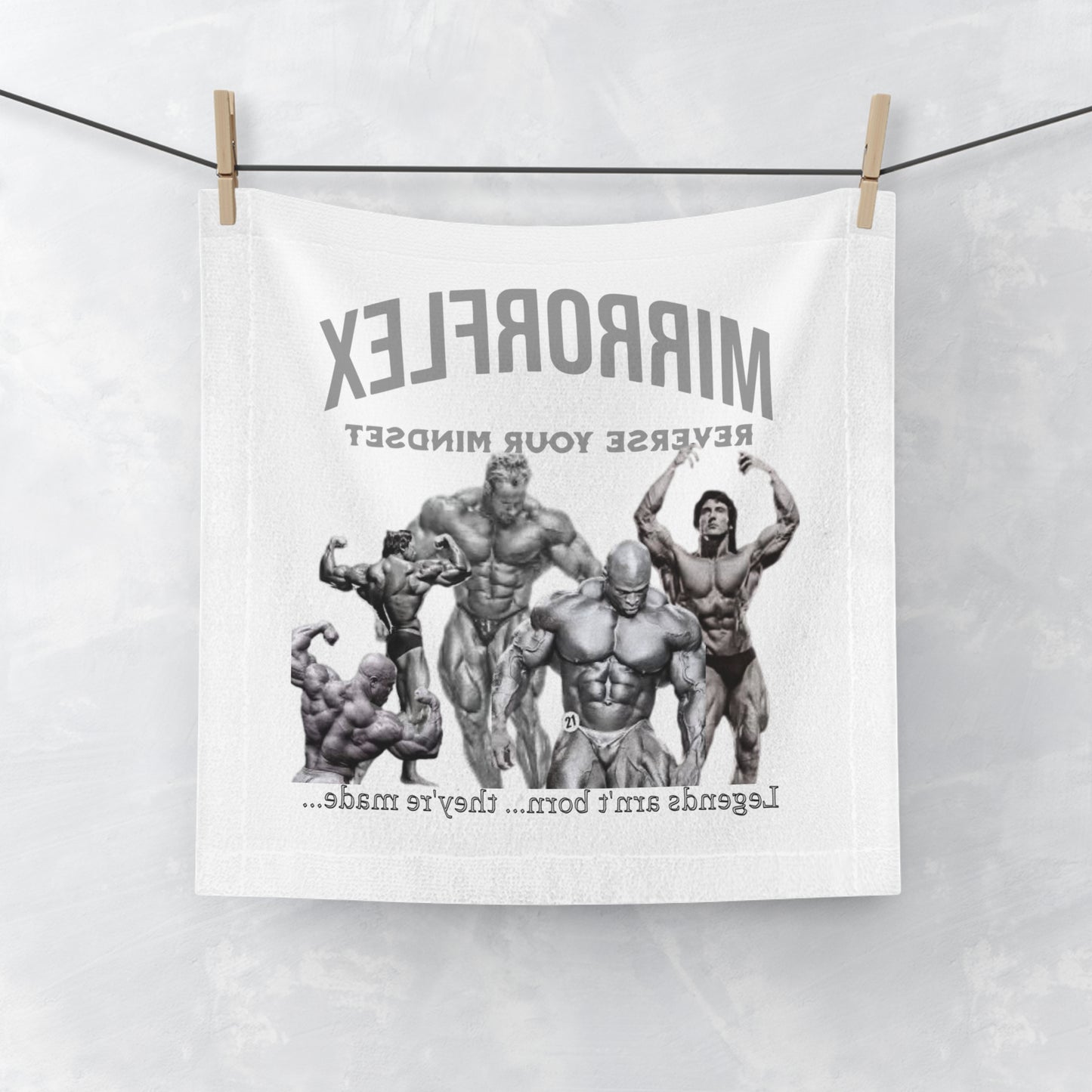 Fitness Motivational Face Towel - 'MirrorFlex: Reverses Your Mindset'