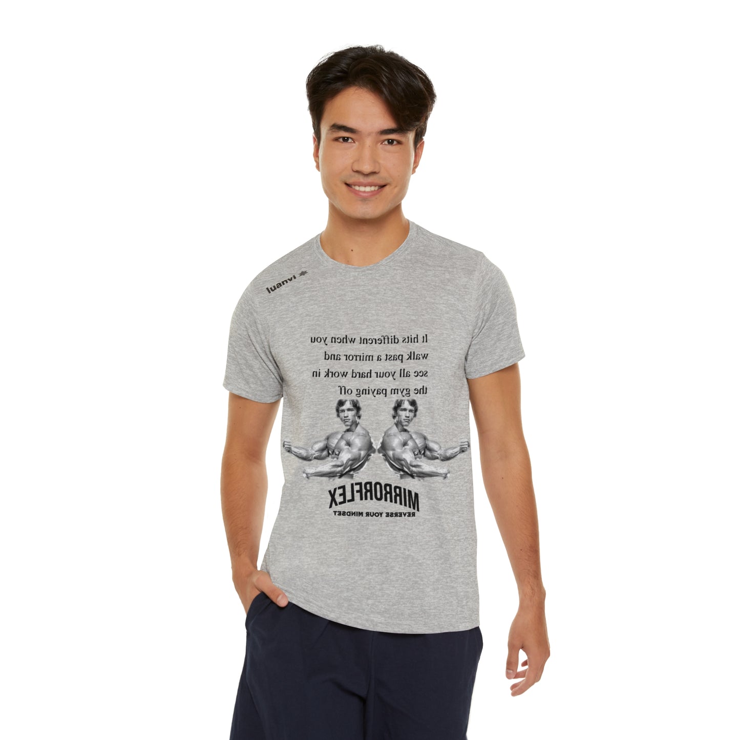 Men's Motivational Sports T-Shirt - MirrorFlex Gym Wear