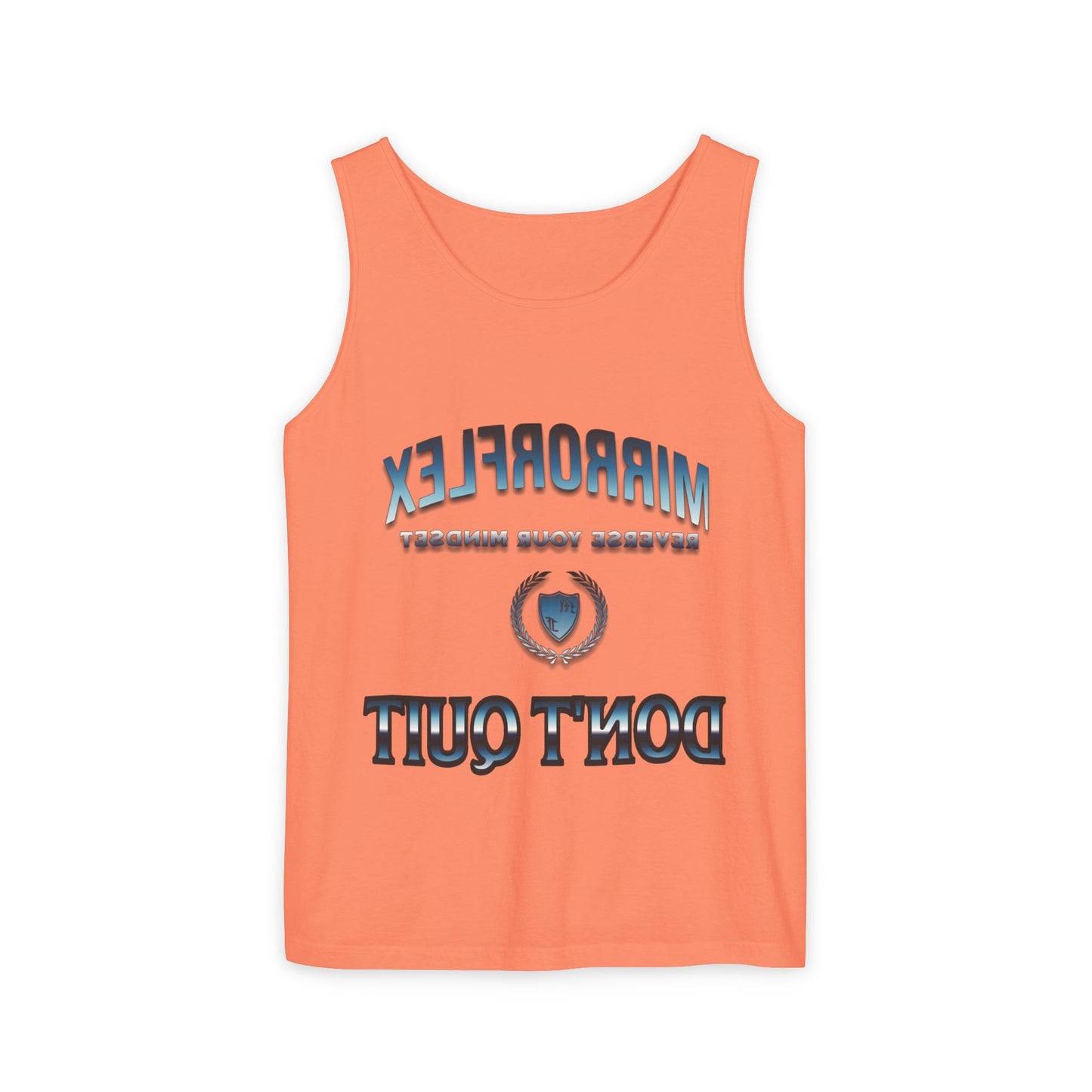 Unisex Garment-Dyed Tank Top - "Don't Quit" Motivational Shirt for Athletes & Casual Wear