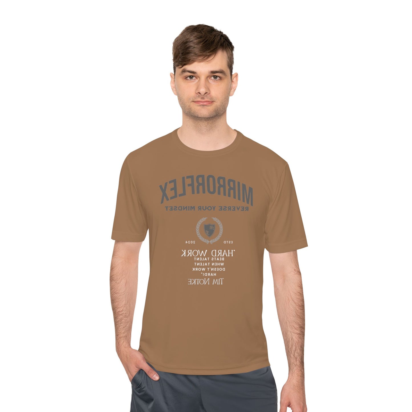Motivational Unisex Moisture Wicking Tee - 'Reverse Your Mindset' Fitness Shirt