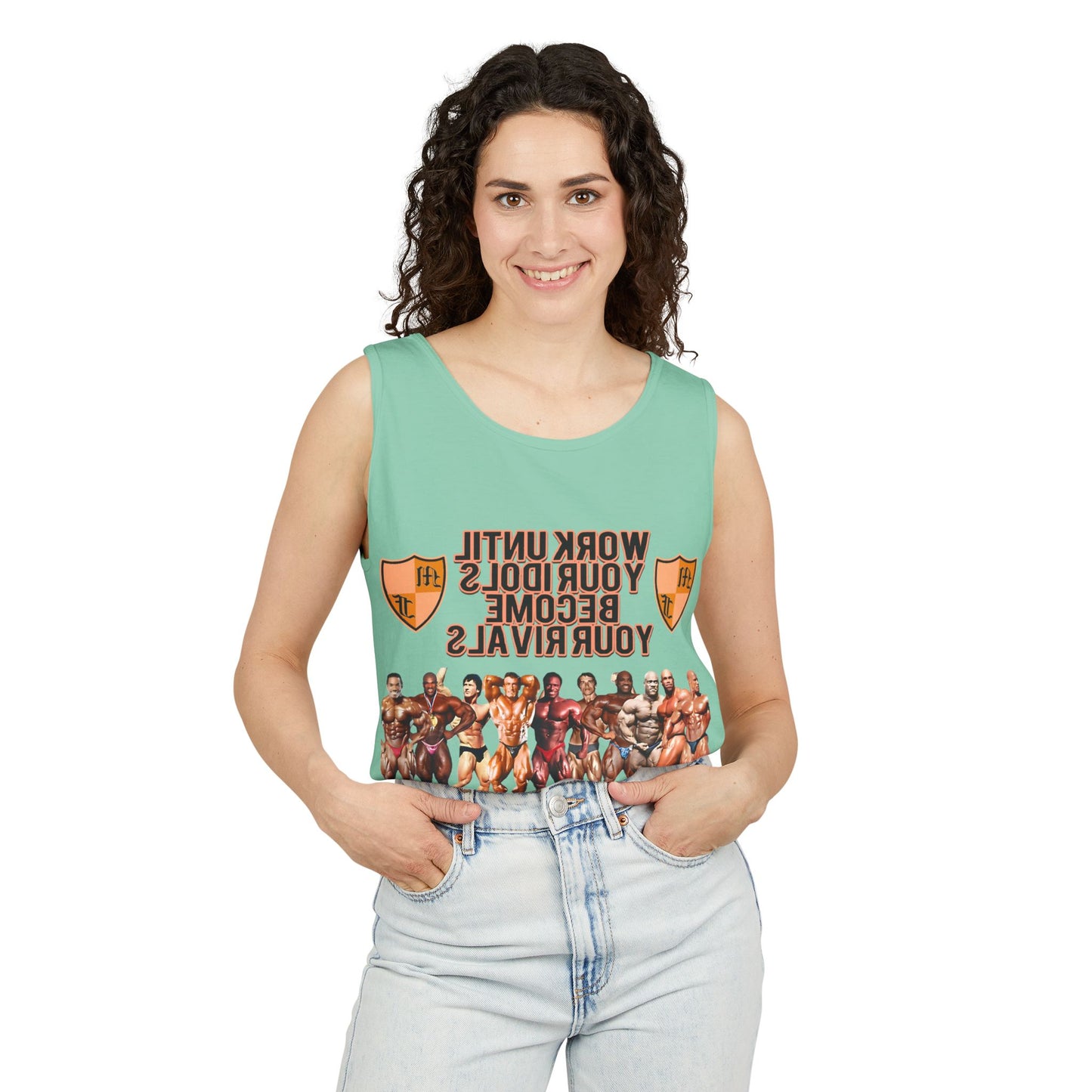 Motivational Fitness Tank Top - "Work Until Your Idols Become Your Rivals"
