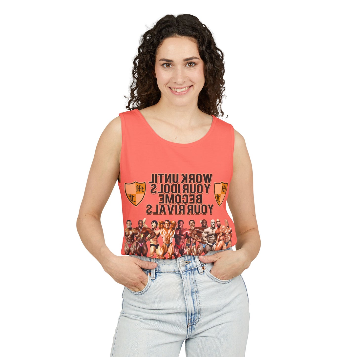 Motivational Fitness Tank Top - "Work Until Your Idols Become Your Rivals"