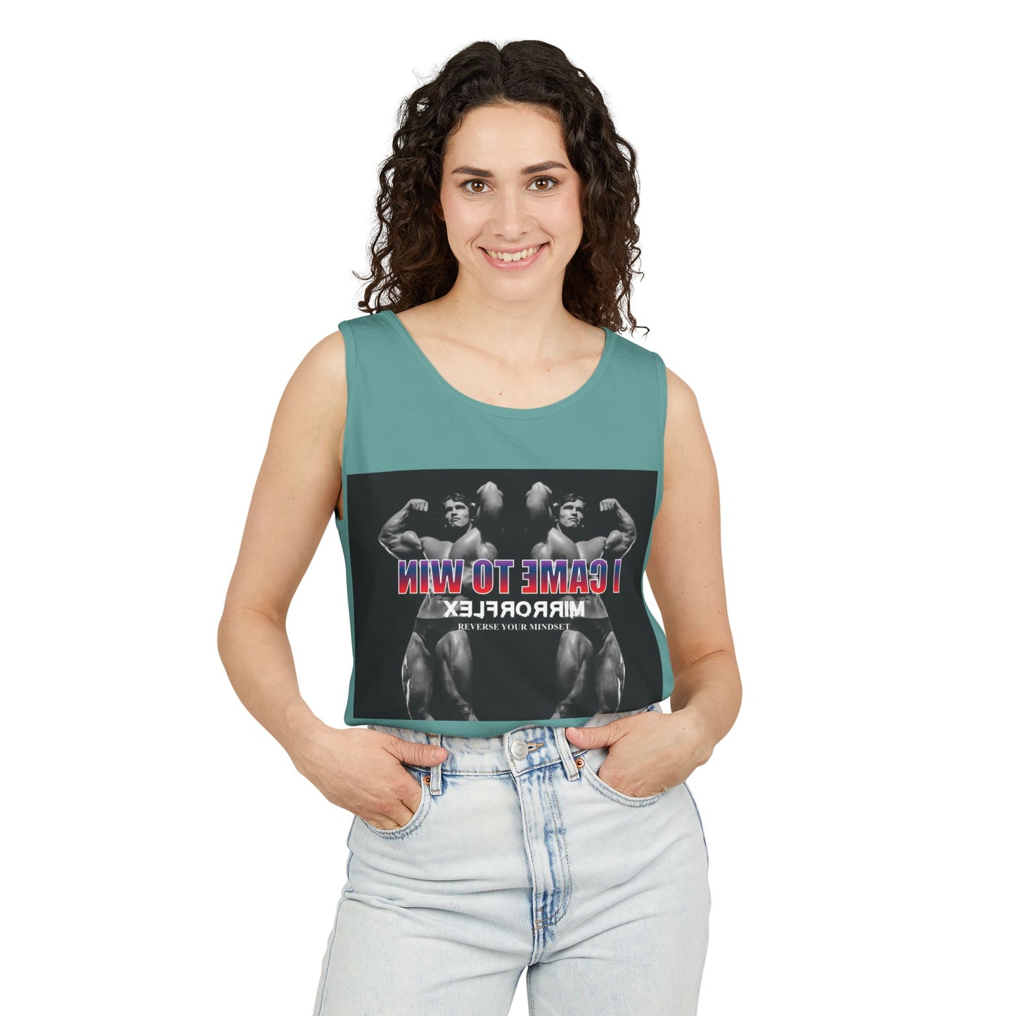 Unisex Garment-Dyed Tank Top - 'I Came to Win' Motivational Gym Wear