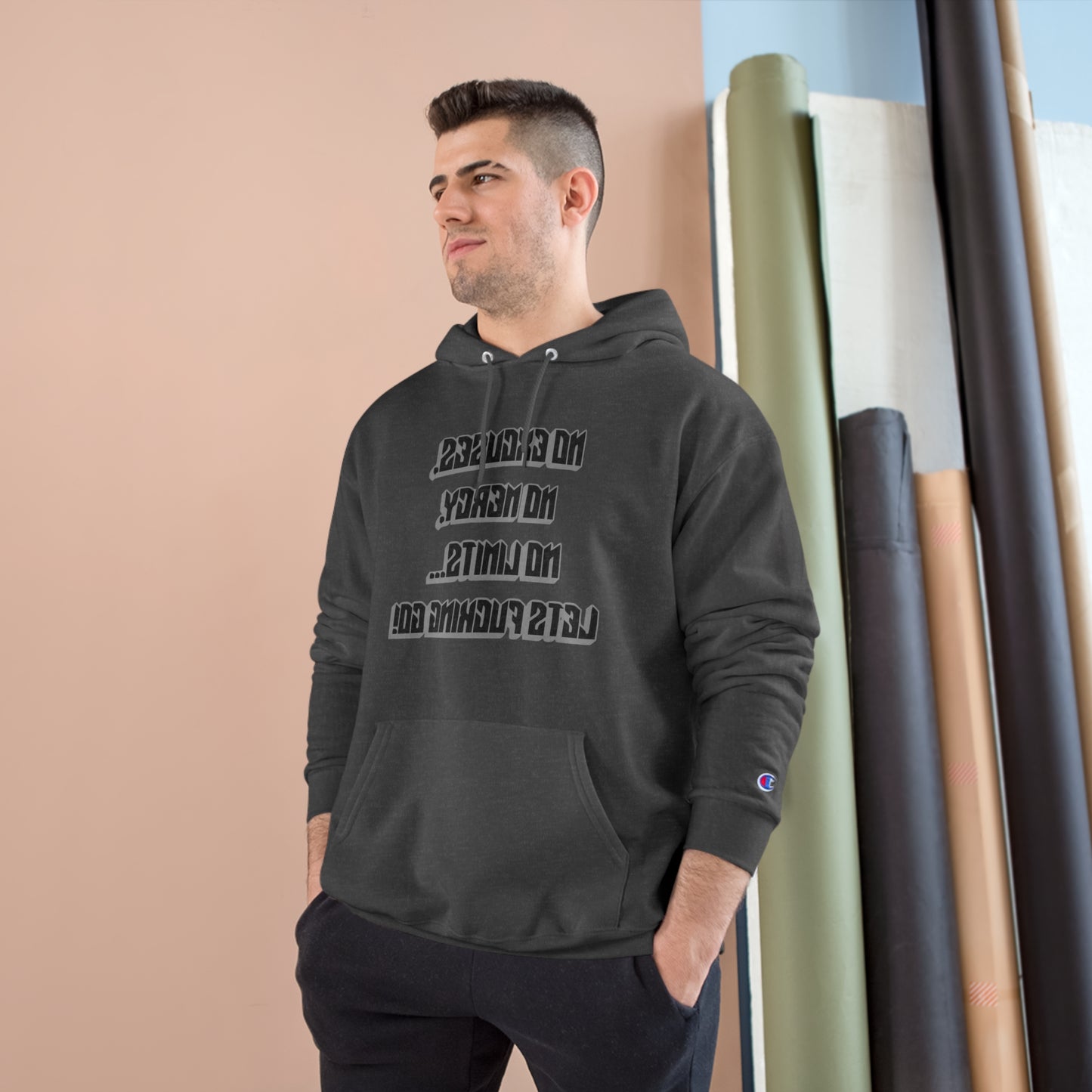 Motivational Champion Hoodie - No Excuses, No Mercy, No Limits!