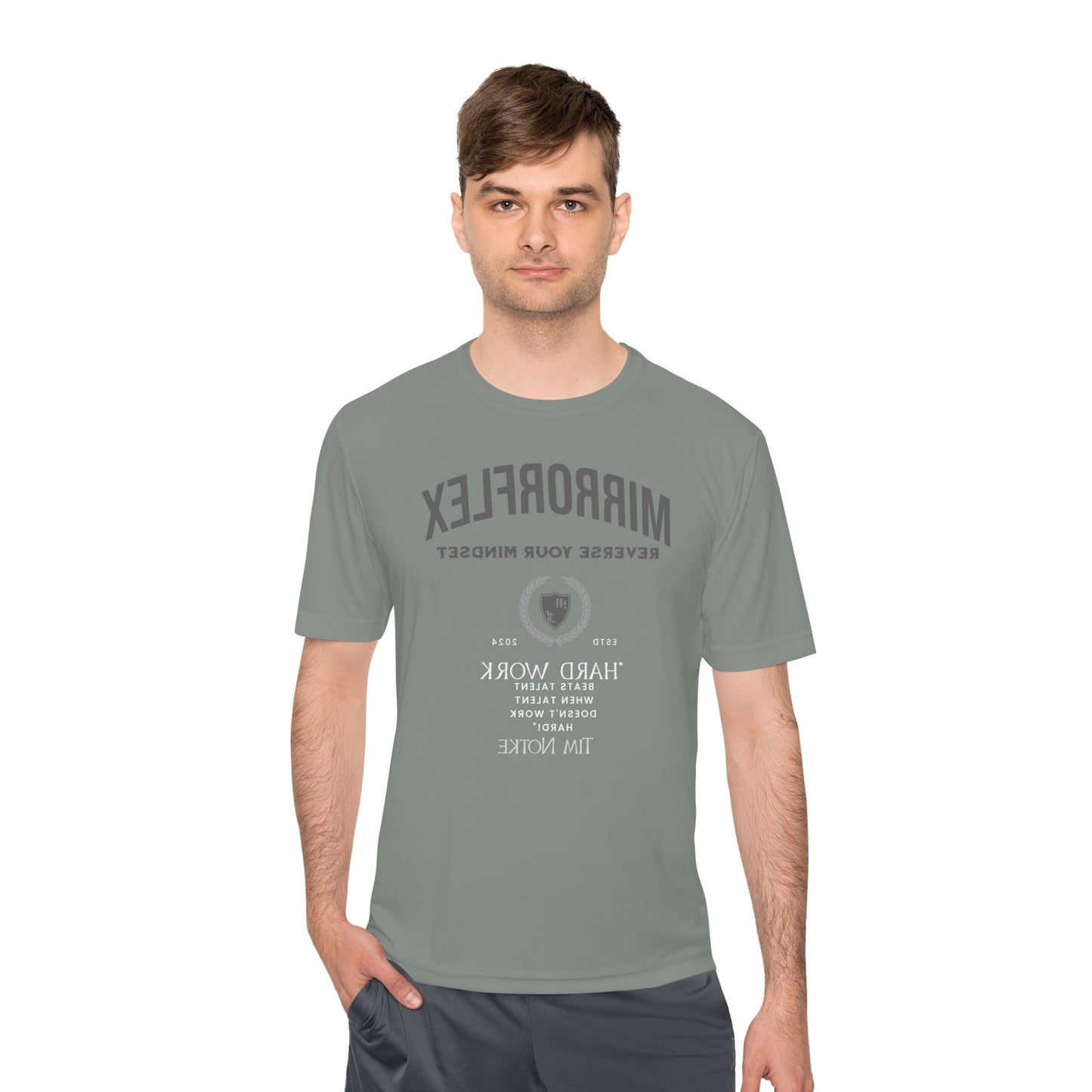 Motivational Unisex Moisture Wicking Tee - 'Reverse Your Mindset' Fitness Shirt