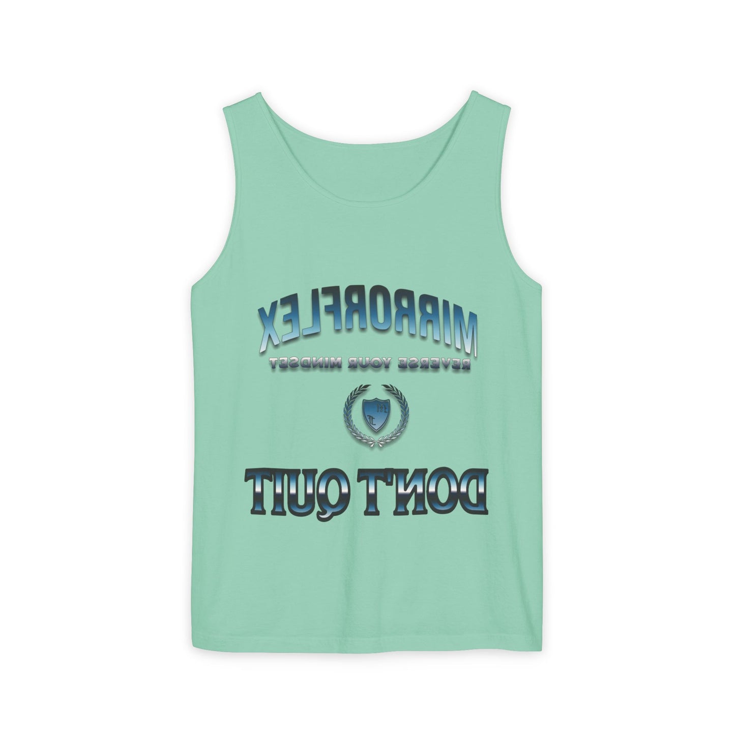 Unisex Garment-Dyed Tank Top - "Don't Quit" Motivational Shirt for Athletes & Casual Wear