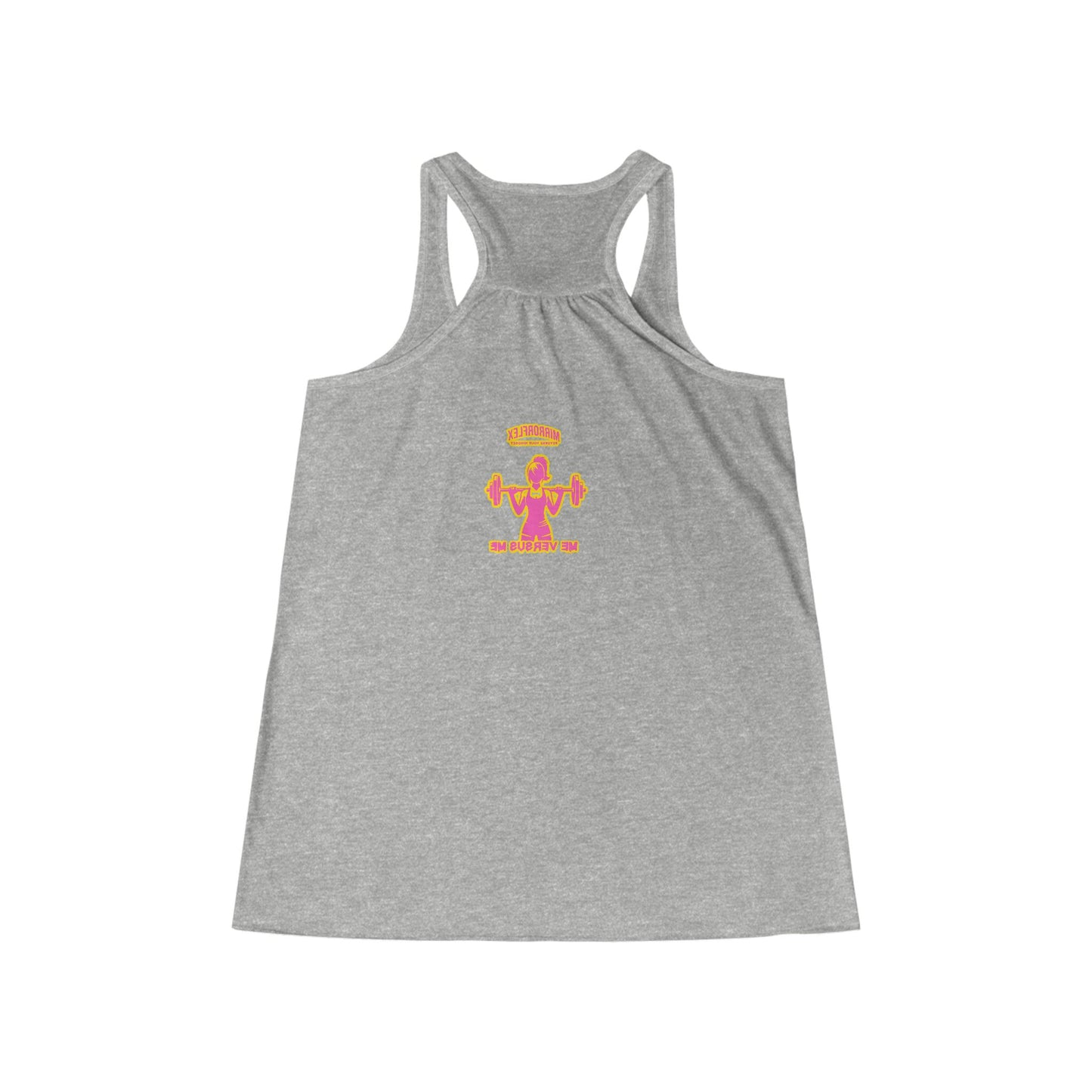 Empowering Women's Flowy Racerback Tank - 'Ask a Woman' Fitness Motivational Tee