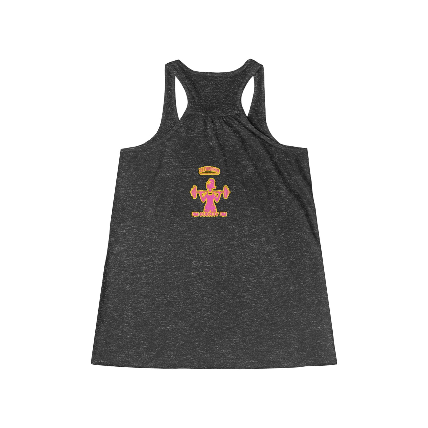 Empowering Women's Flowy Racerback Tank - 'Ask a Woman' Fitness Motivational Tee