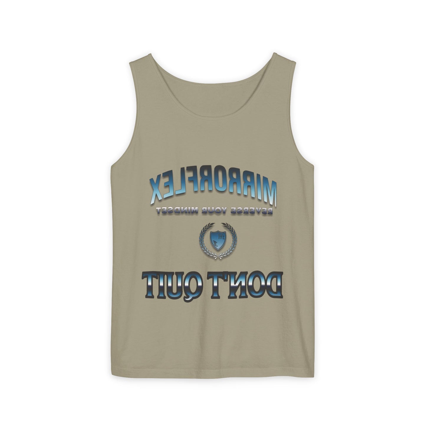 Unisex Garment-Dyed Tank Top - "Don't Quit" Motivational Shirt for Athletes & Casual Wear