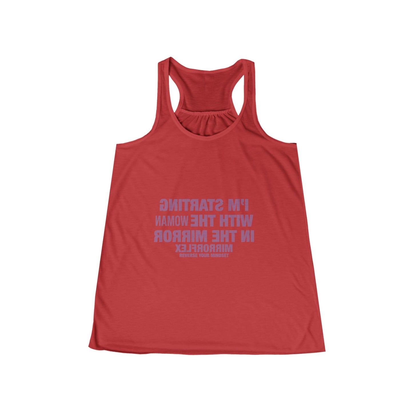 Empowerment Women's Flowy Racerback Tank - "I'm Starting With the Woman in the Mirror" Inspirational Top