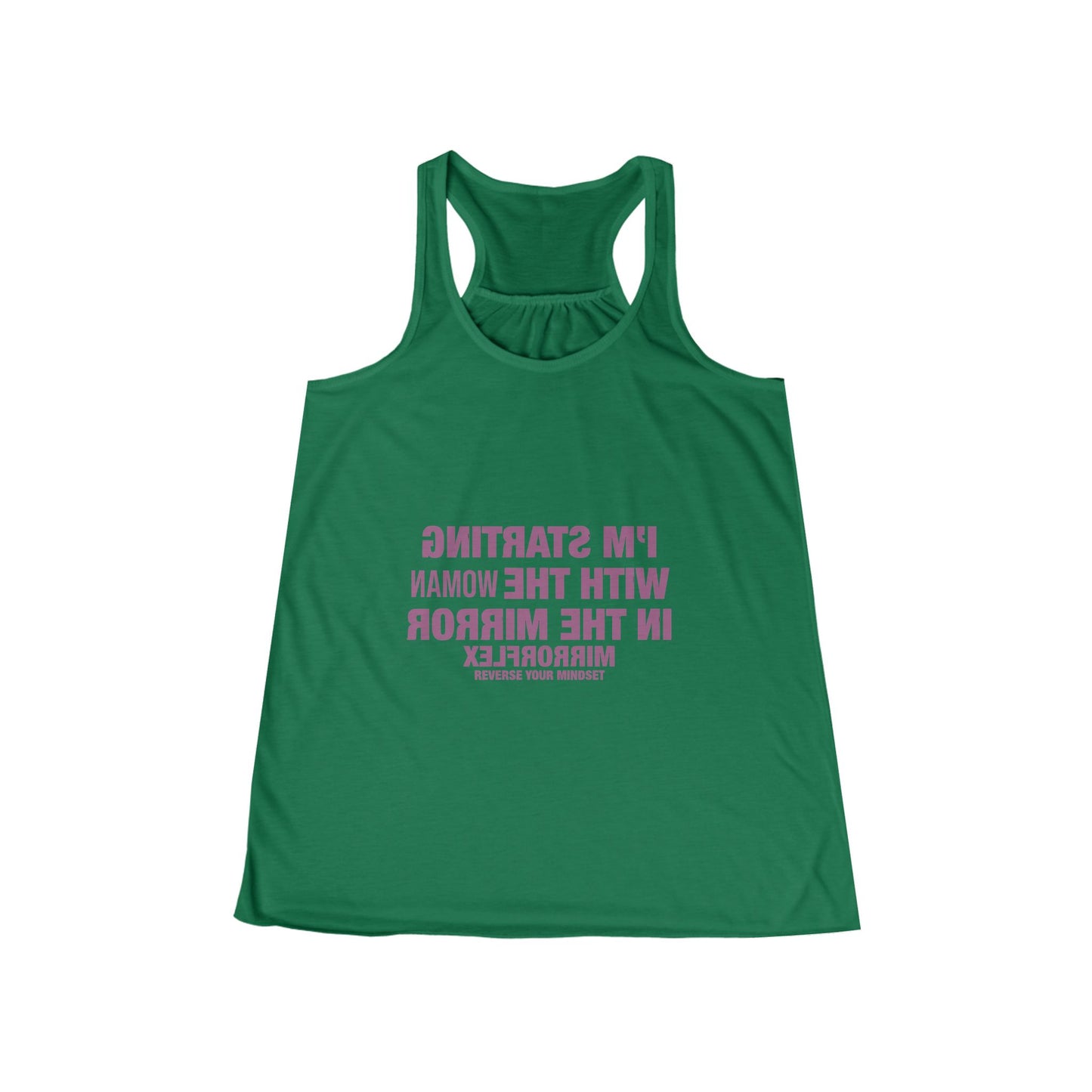 Empowerment Women's Flowy Racerback Tank - "I'm Starting With the Woman in the Mirror" Inspirational Top