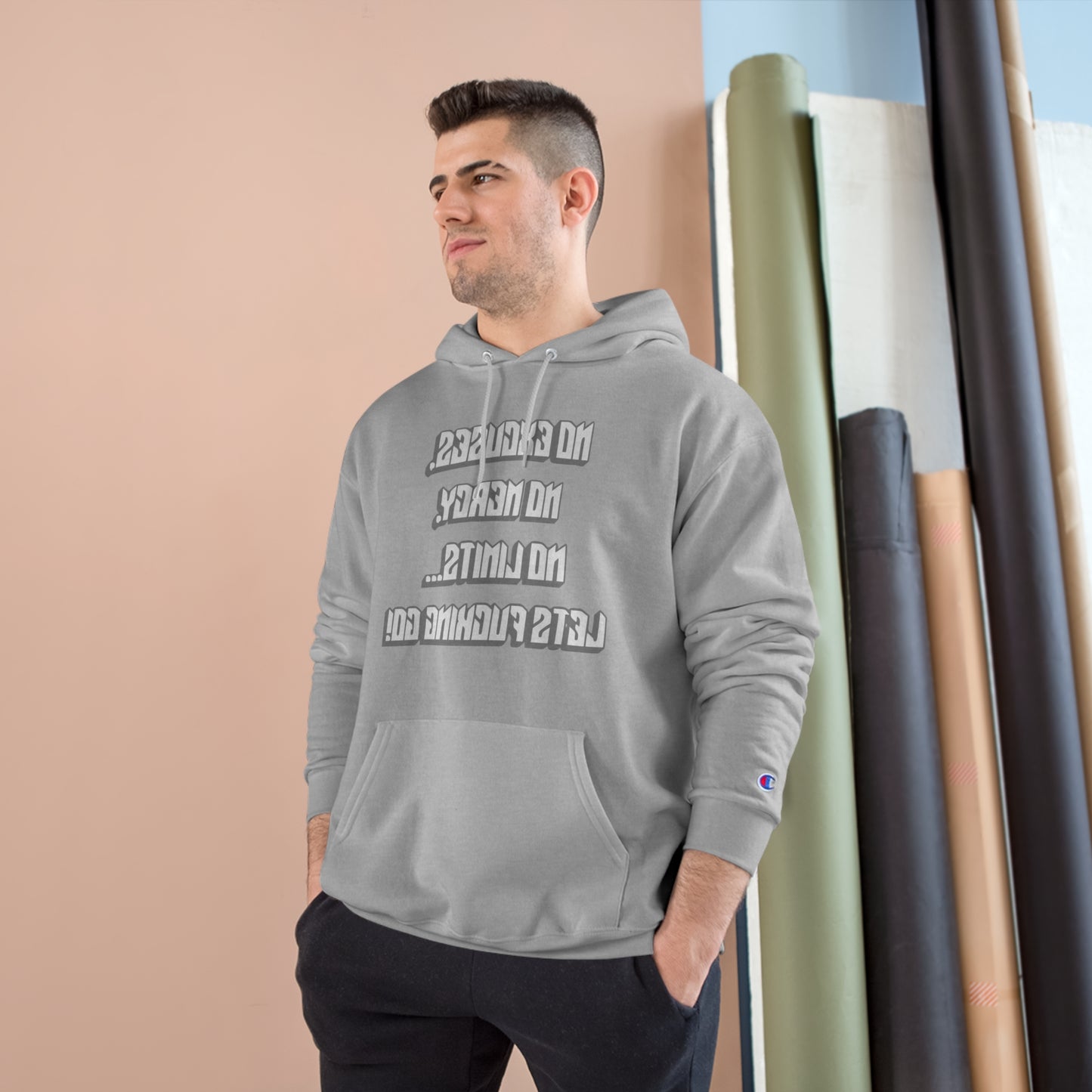 Motivational Champion Hoodie - No Excuses, No Mercy, No Limits!