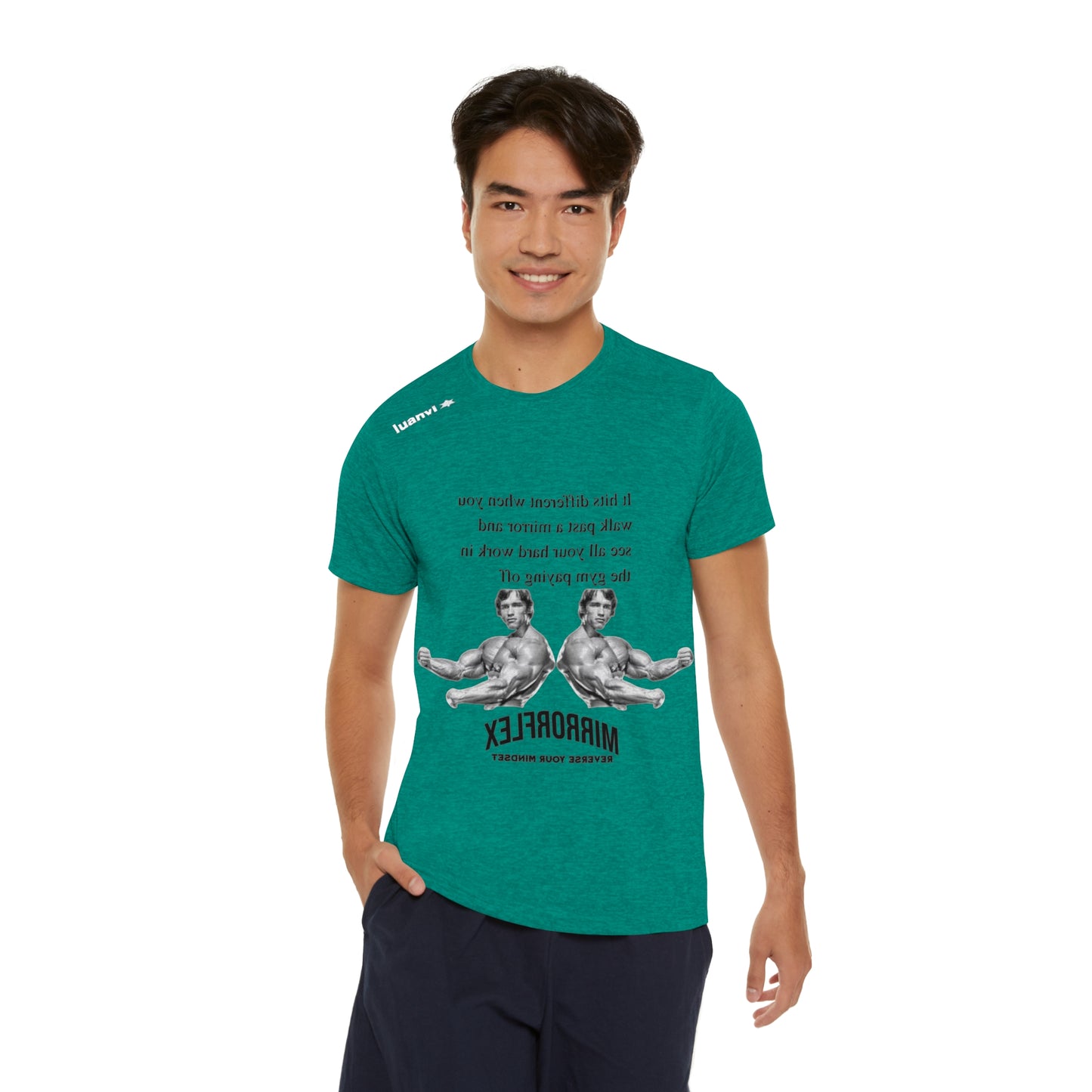 Men's Motivational Sports T-Shirt - MirrorFlex Gym Wear