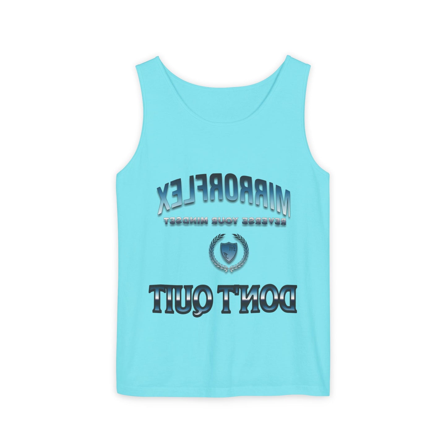 Unisex Garment-Dyed Tank Top - "Don't Quit" Motivational Shirt for Athletes & Casual Wear