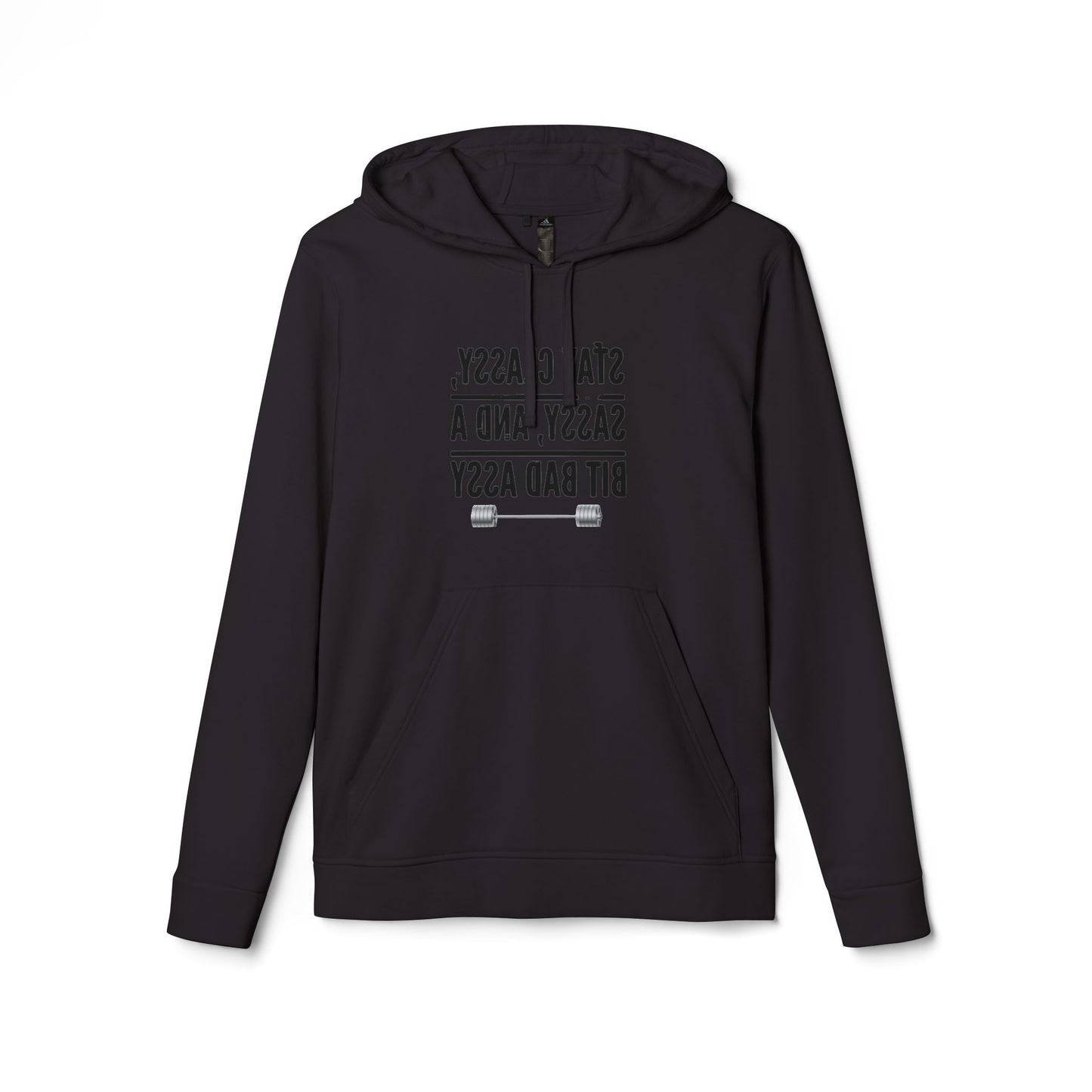 Adidas Unisex Fleece Hoodie - Motivational Fitness Sweatshirt with ‘Stay Classy’ Design