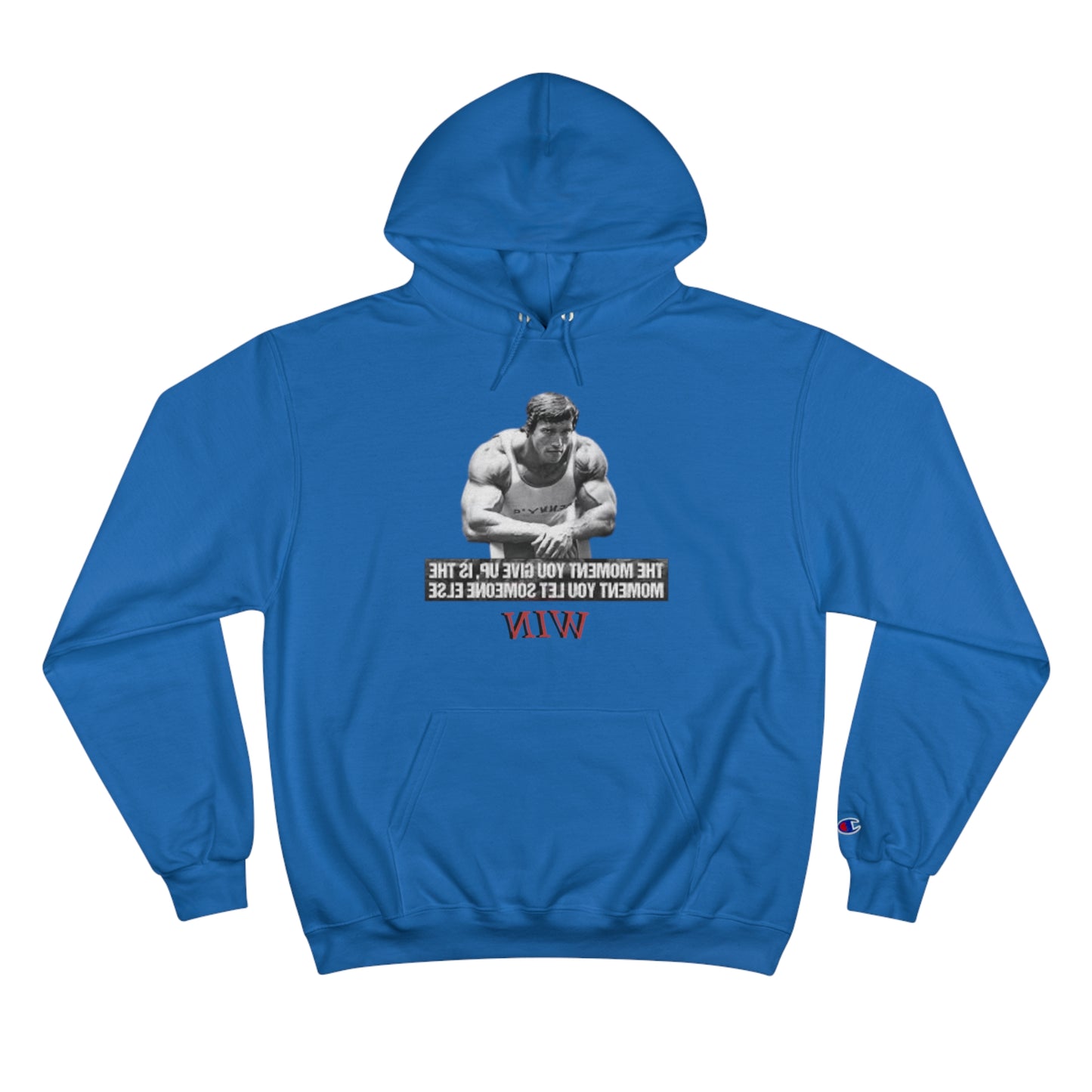 Motivational Champion Hoodie - 'WIN' Quote | Fitness Apparel