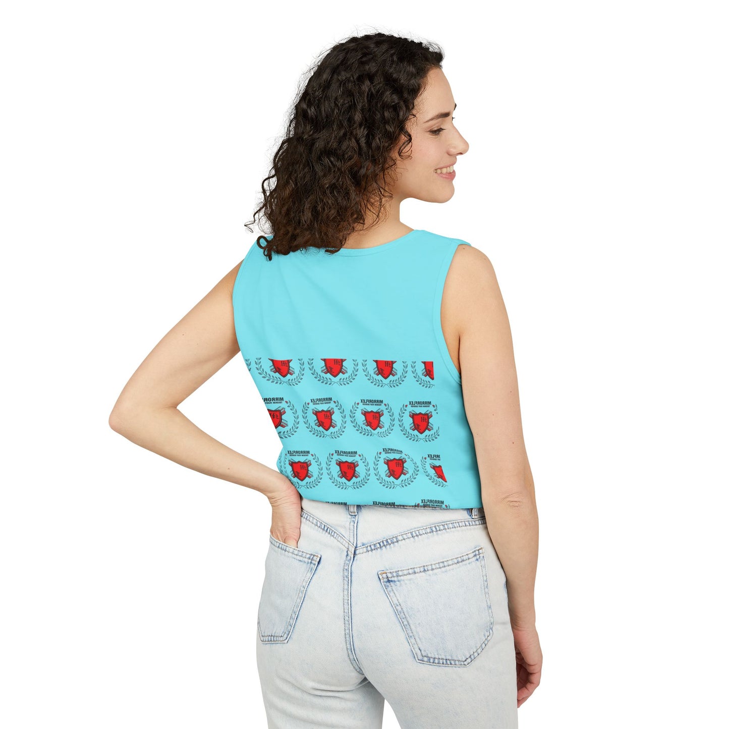 Unisex Garment-Dyed Tank Top - 'Light Weight Baby' Gym Shirt with Back Design