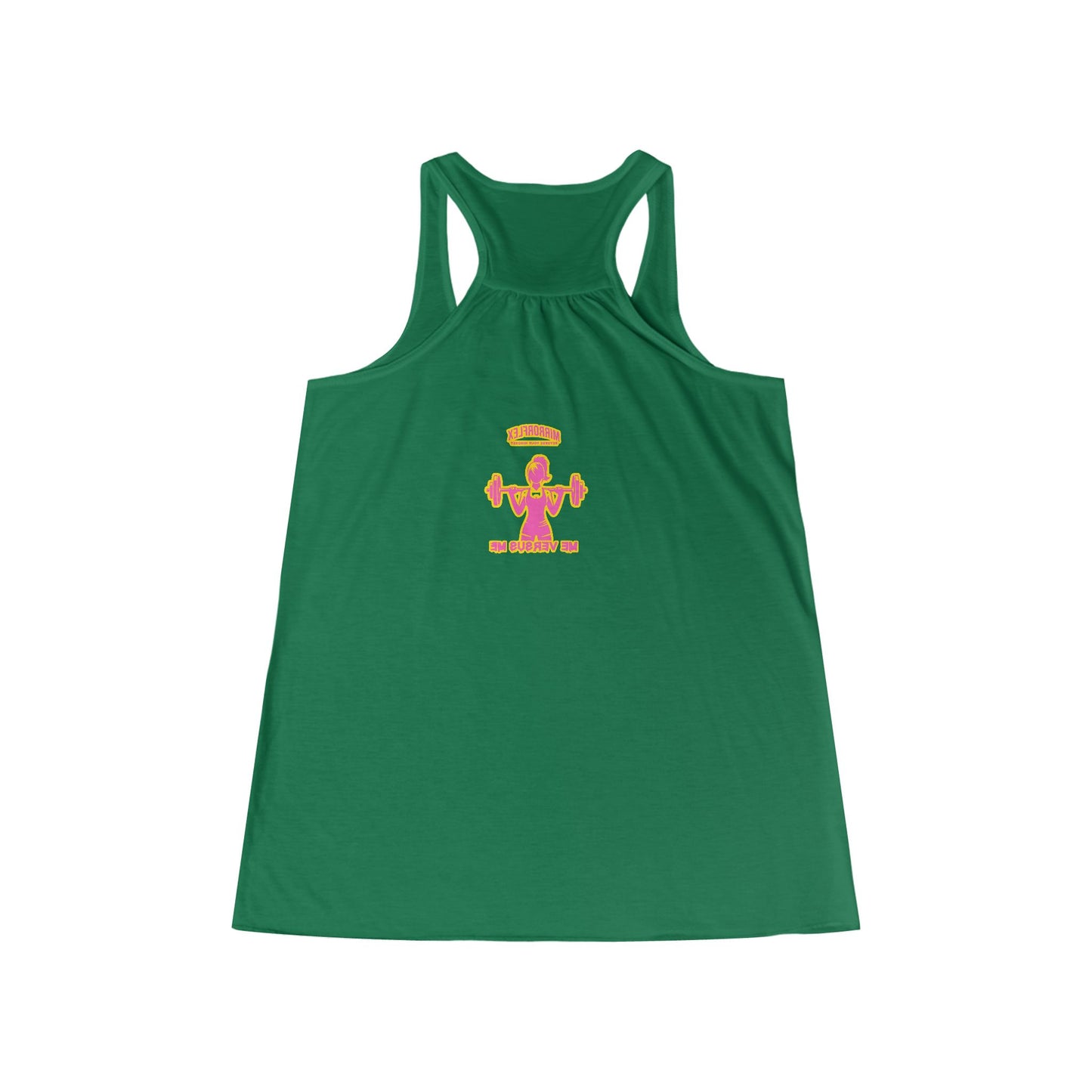 Empowering Women's Flowy Racerback Tank - 'Ask a Woman' Fitness Motivational Tee