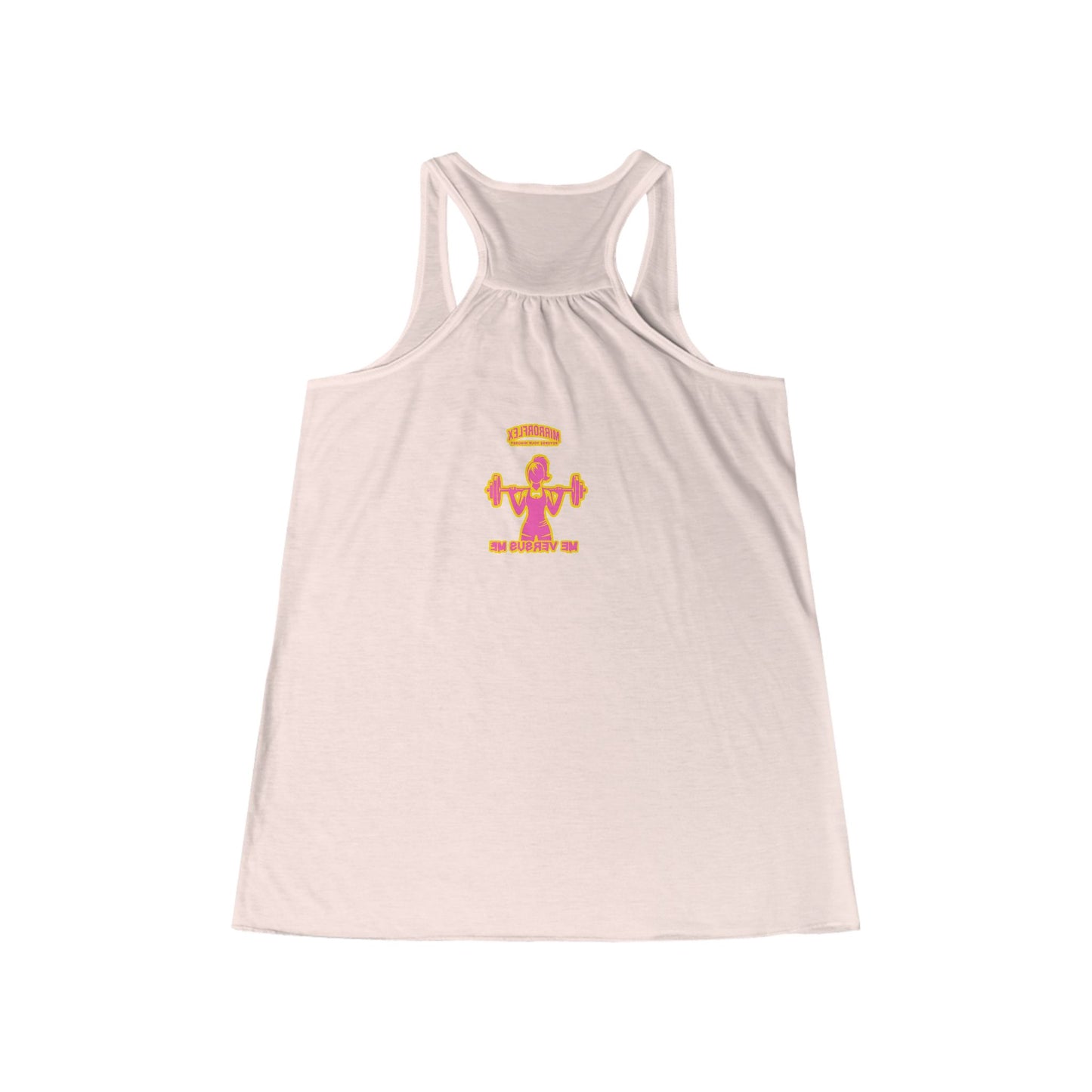 Empowering Women's Flowy Racerback Tank - 'Ask a Woman' Fitness Motivational Tee