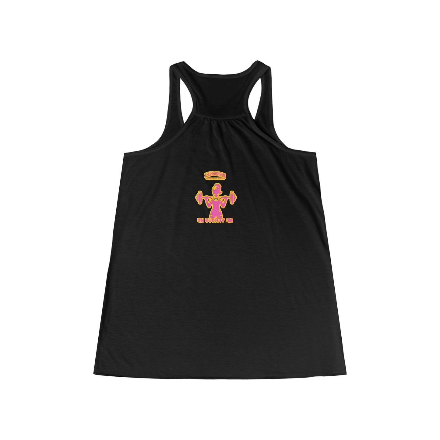 Empowering Women's Flowy Racerback Tank - 'Ask a Woman' Fitness Motivational Tee