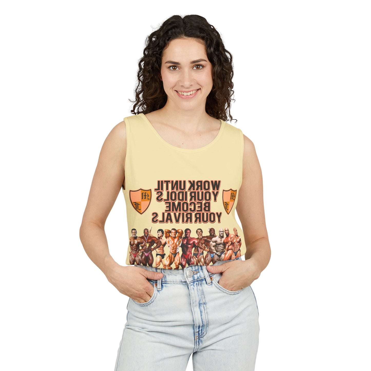 Motivational Fitness Tank Top - "Work Until Your Idols Become Your Rivals"