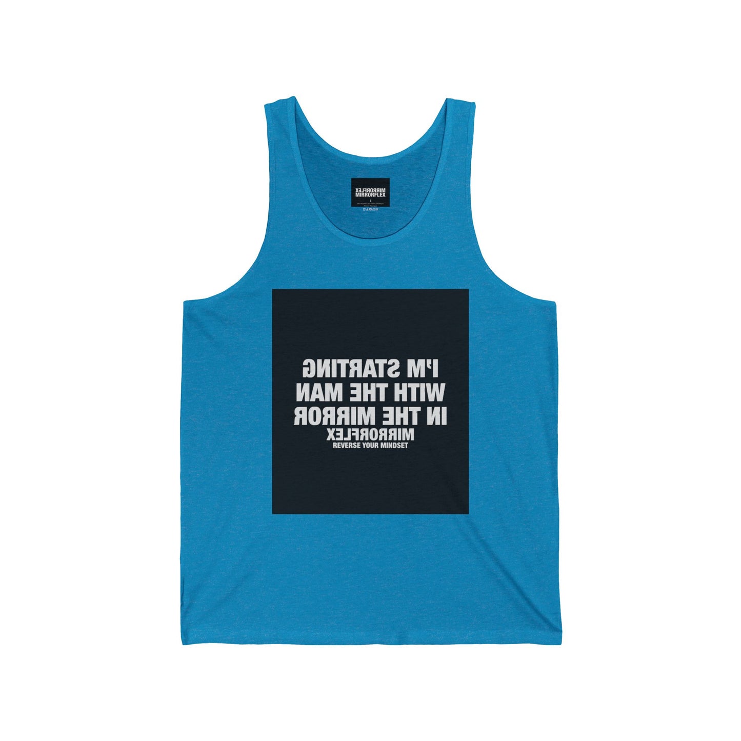 Motivational Unisex Jersey Tank | Life Reflection Quote | Fitness & Casual Wear