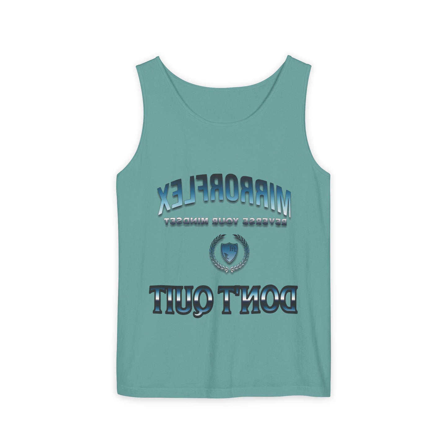 Unisex Garment-Dyed Tank Top - "Don't Quit" Motivational Shirt for Athletes & Casual Wear