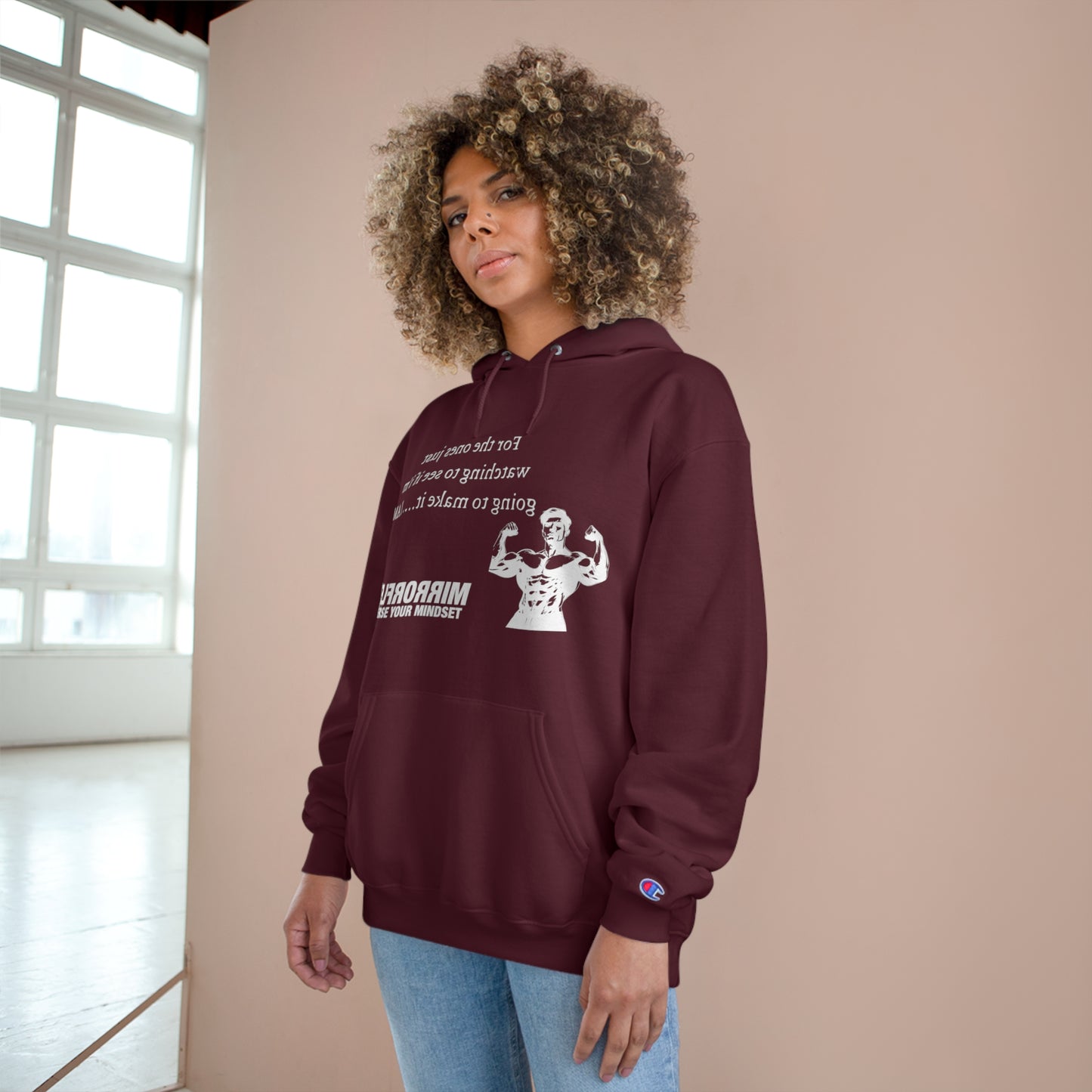 Motivational Champion Hoodie - Reverse Your Mindset, Fitness Inspiration, Gym Wear