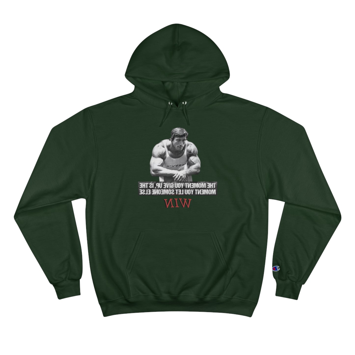 Motivational Champion Hoodie - 'WIN' Quote | Fitness Apparel