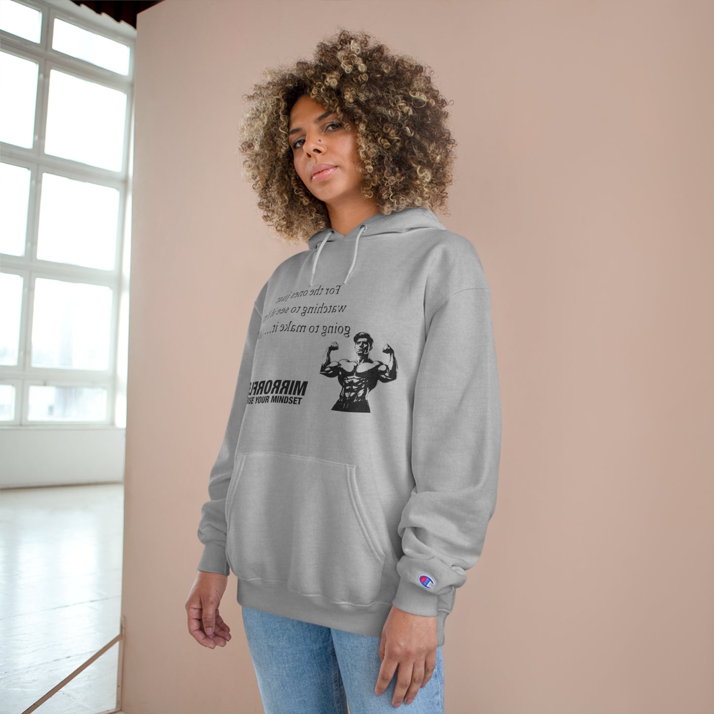 Motivational Champion Hoodie - Reverse Your Mindset, Fitness Inspiration, Gym Wear