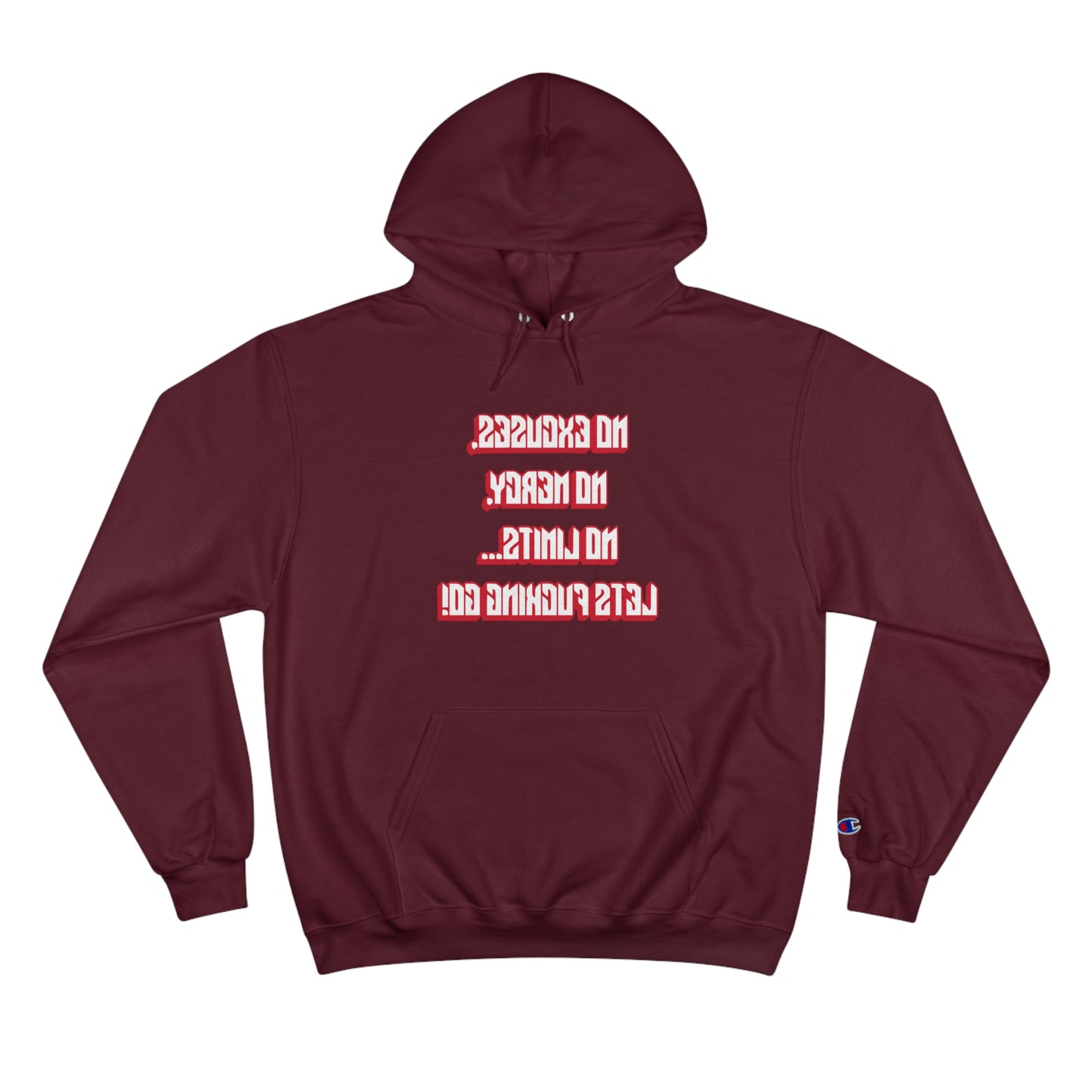 Motivational Champion Hoodie - No Excuses, No Mercy, No Limits!