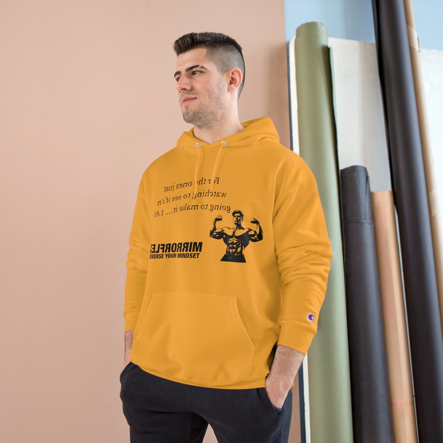 Motivational Champion Hoodie - Reverse Your Mindset, Fitness Inspiration, Gym Wear