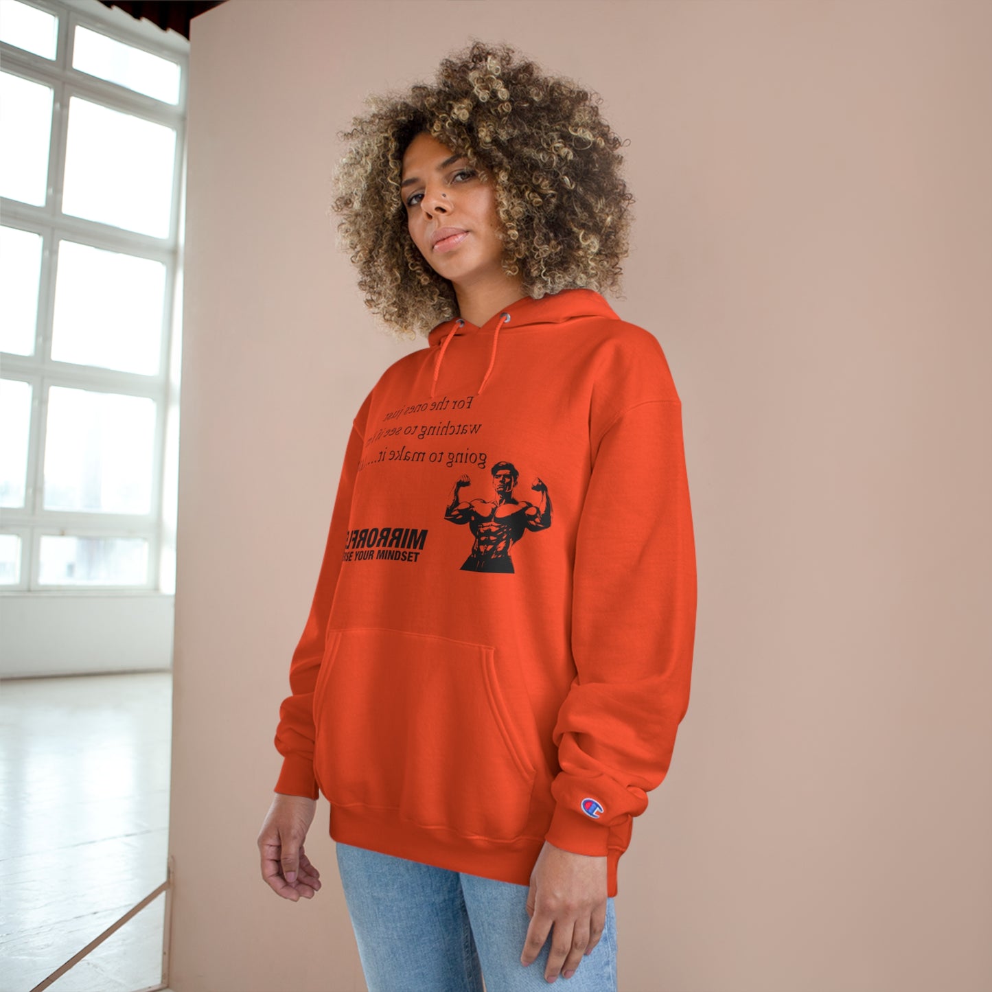 Motivational Champion Hoodie - Reverse Your Mindset, Fitness Inspiration, Gym Wear