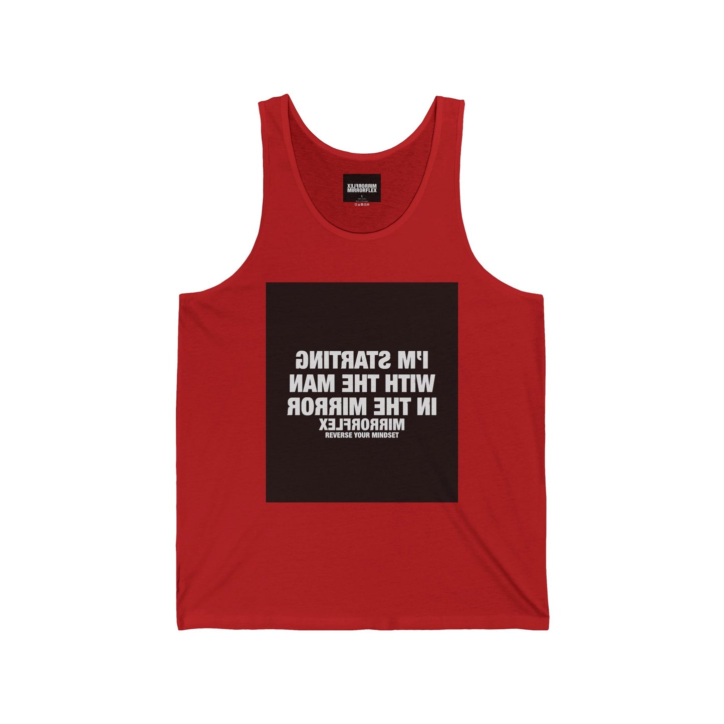 Motivational Unisex Jersey Tank | Life Reflection Quote | Fitness & Casual Wear