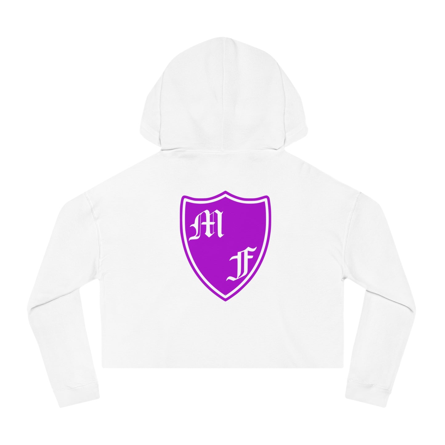 Empowering Women's Cropped Hooded Sweatshirt - Mirrorflex Gym Design