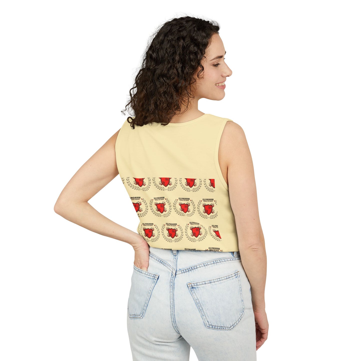 Unisex Garment-Dyed Tank Top - 'Light Weight Baby' Gym Shirt with Back Design