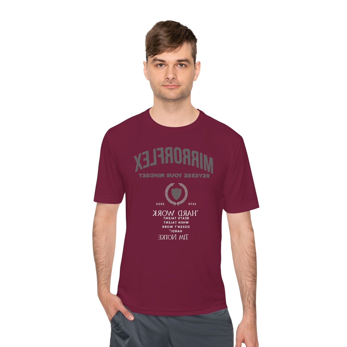 Motivational Unisex Moisture Wicking Tee - 'Reverse Your Mindset' Fitness Shirt