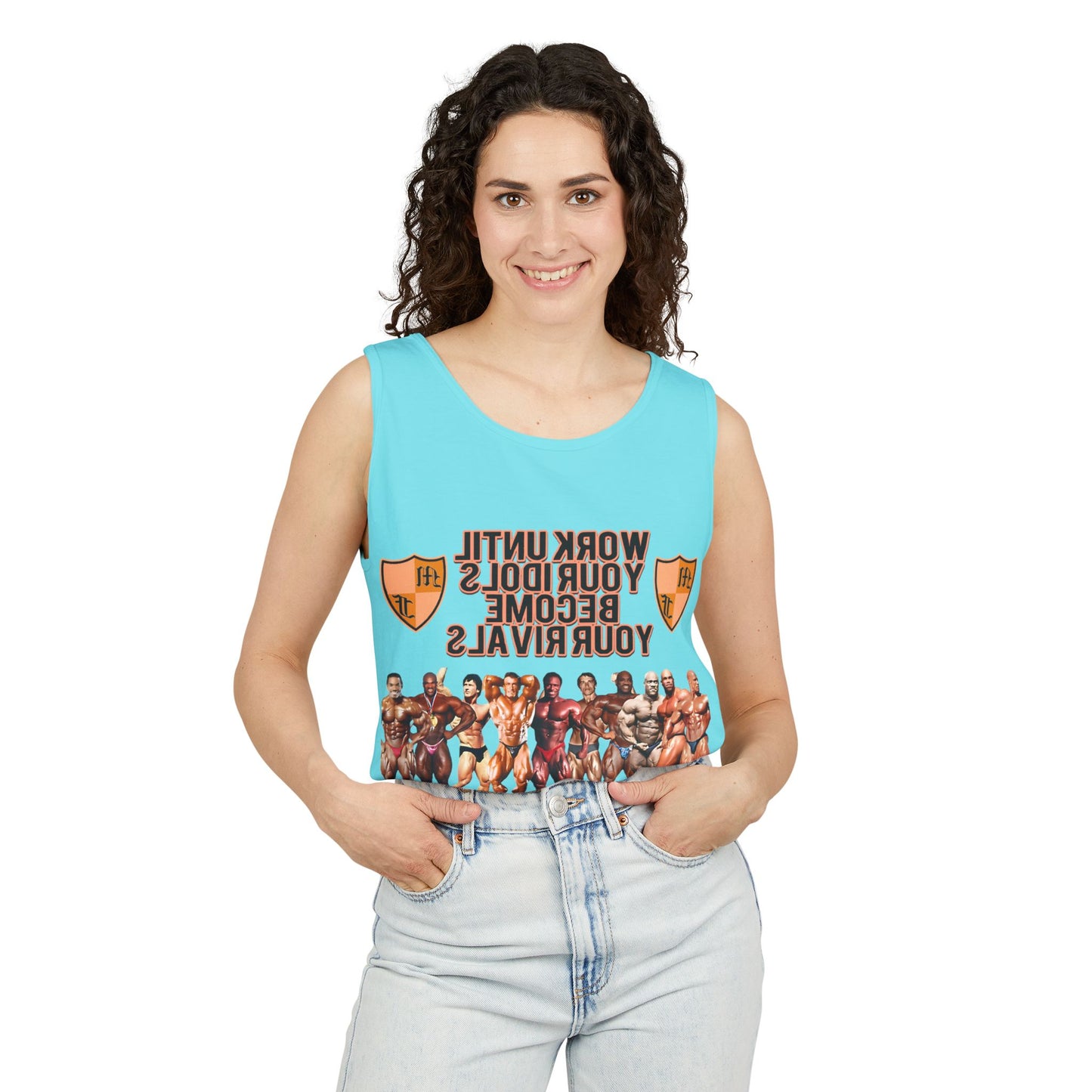 Motivational Fitness Tank Top - "Work Until Your Idols Become Your Rivals"