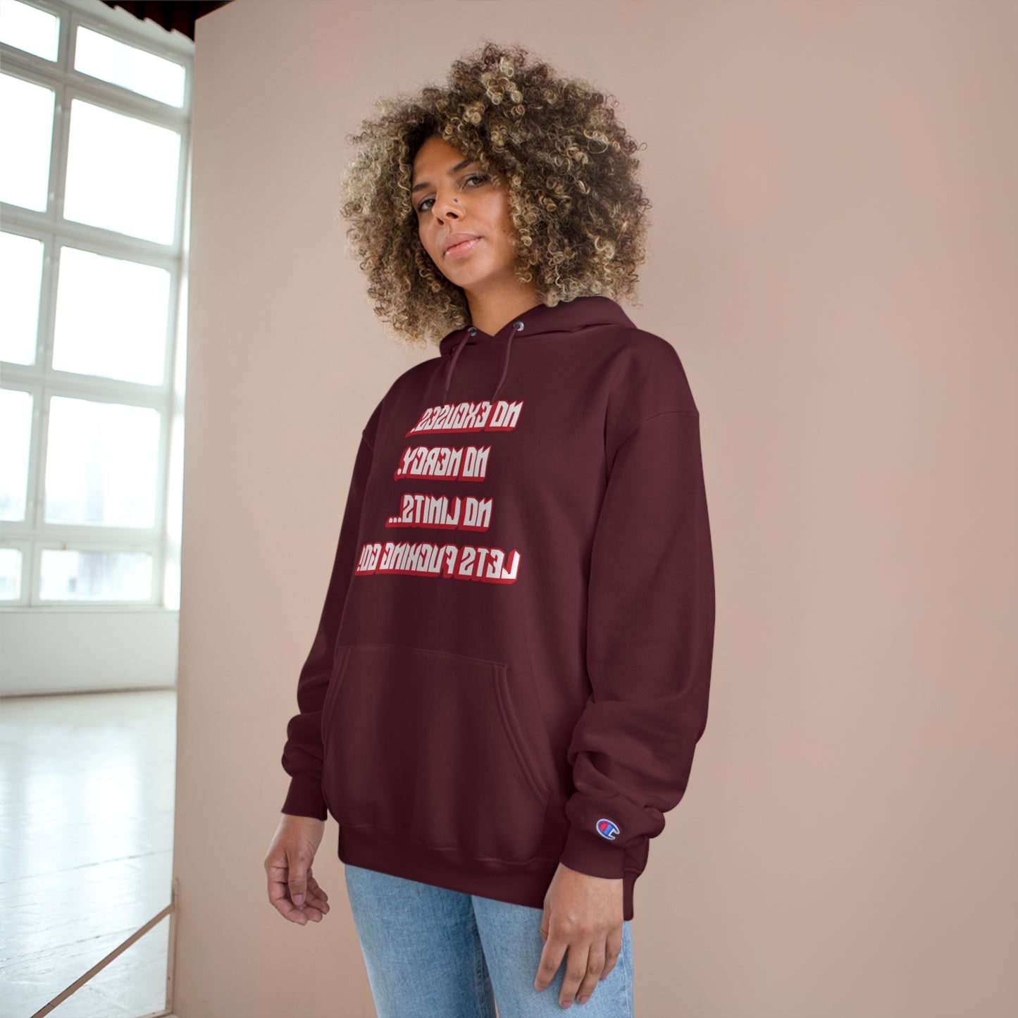 Motivational Champion Hoodie - No Excuses, No Mercy, No Limits!