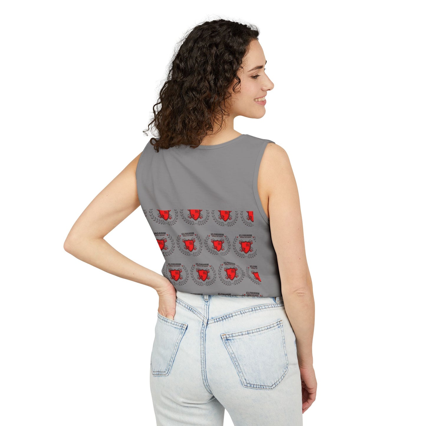 Unisex Garment-Dyed Tank Top - 'Light Weight Baby' Gym Shirt with Back Design