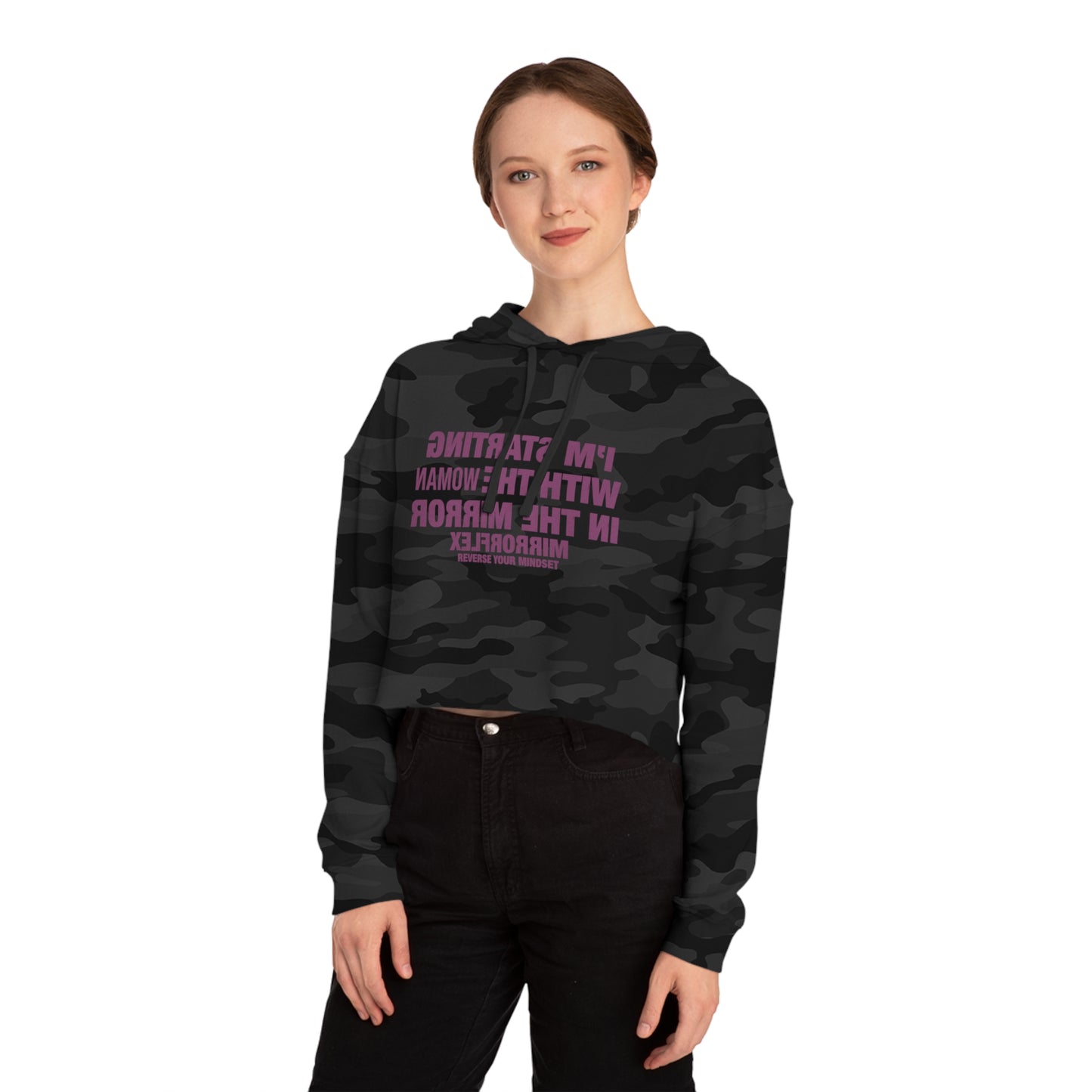 Empowerment Cropped Hoodie - 'I'm Starting With The Woman In The Mirror'