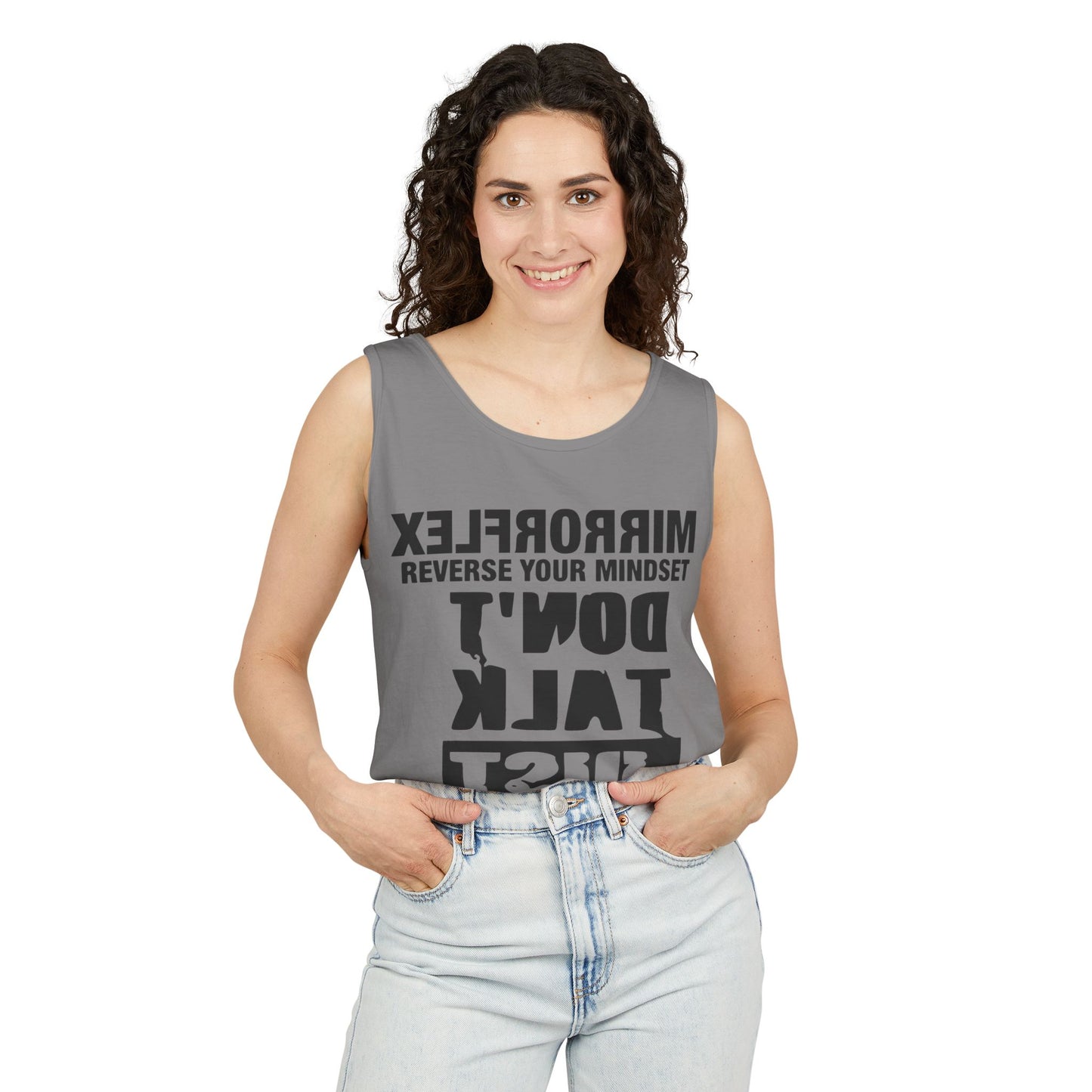 Motivational Unisex Tank Top - 'Reverse Your Mindset'