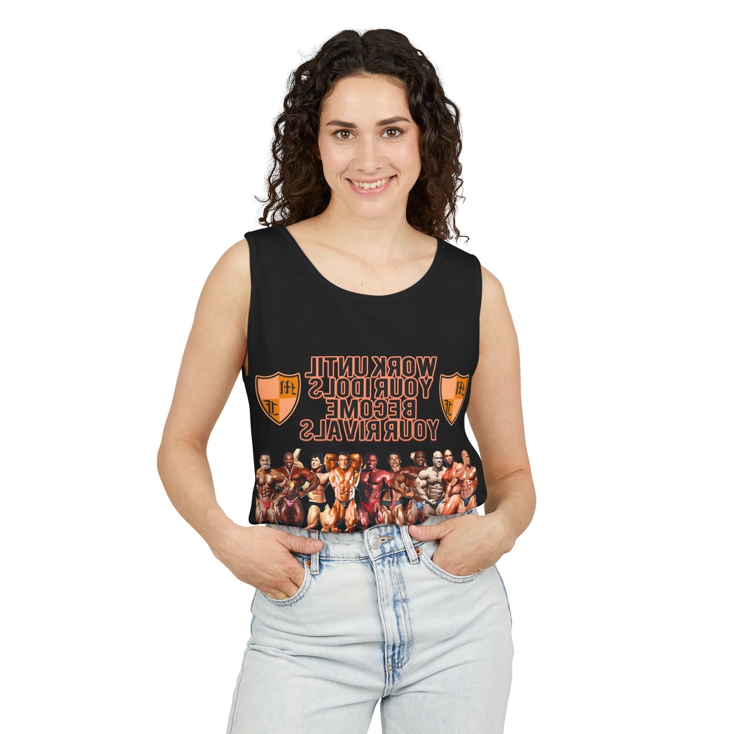 Motivational Fitness Tank Top - "Work Until Your Idols Become Your Rivals"